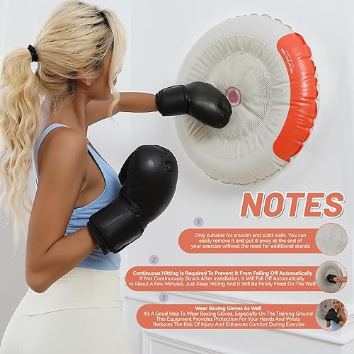 Miniatura 5 de PKKO Boxing Punching Wall Target Bag Adjustable Height, Silent, Anti-Slip Home Use (Adult & Kids Universal) Stress Relief Training Equipment Workout