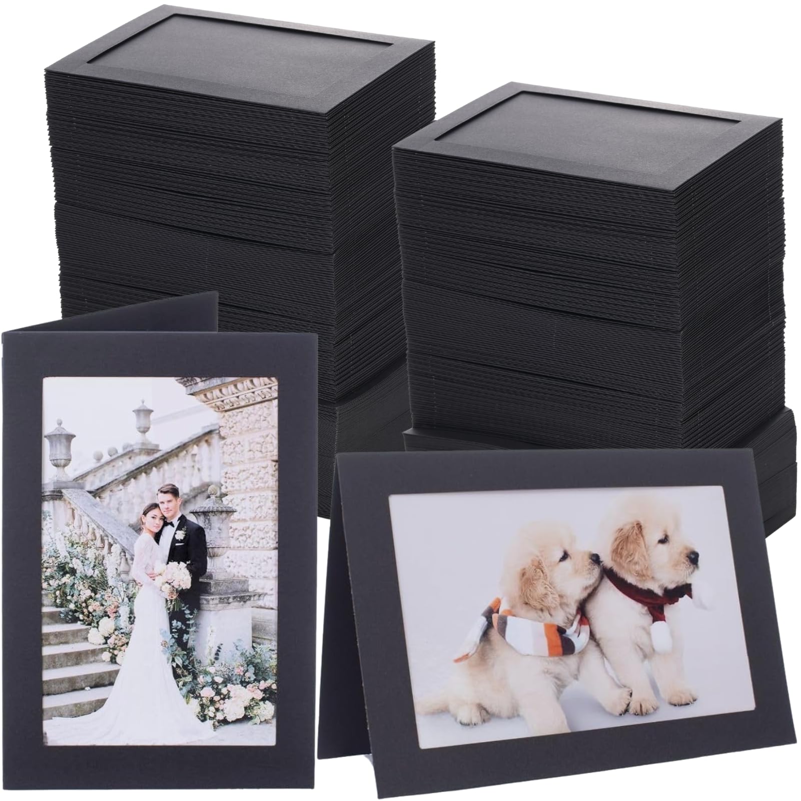 Photo 1 of Litpoetic Photo Frame Cards with Envelopes, Black, 4x6