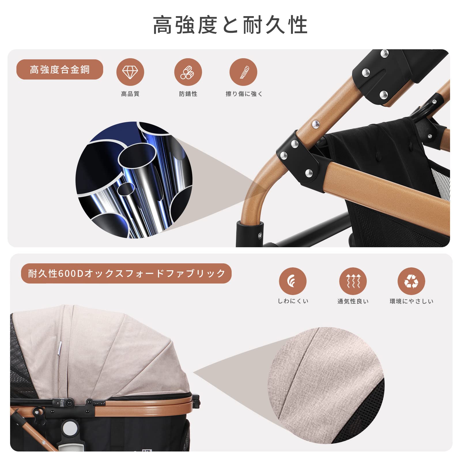Amazon.co.jp: SKISOPGO 折りたたみ ペットカート 小型犬 中型犬 多頭