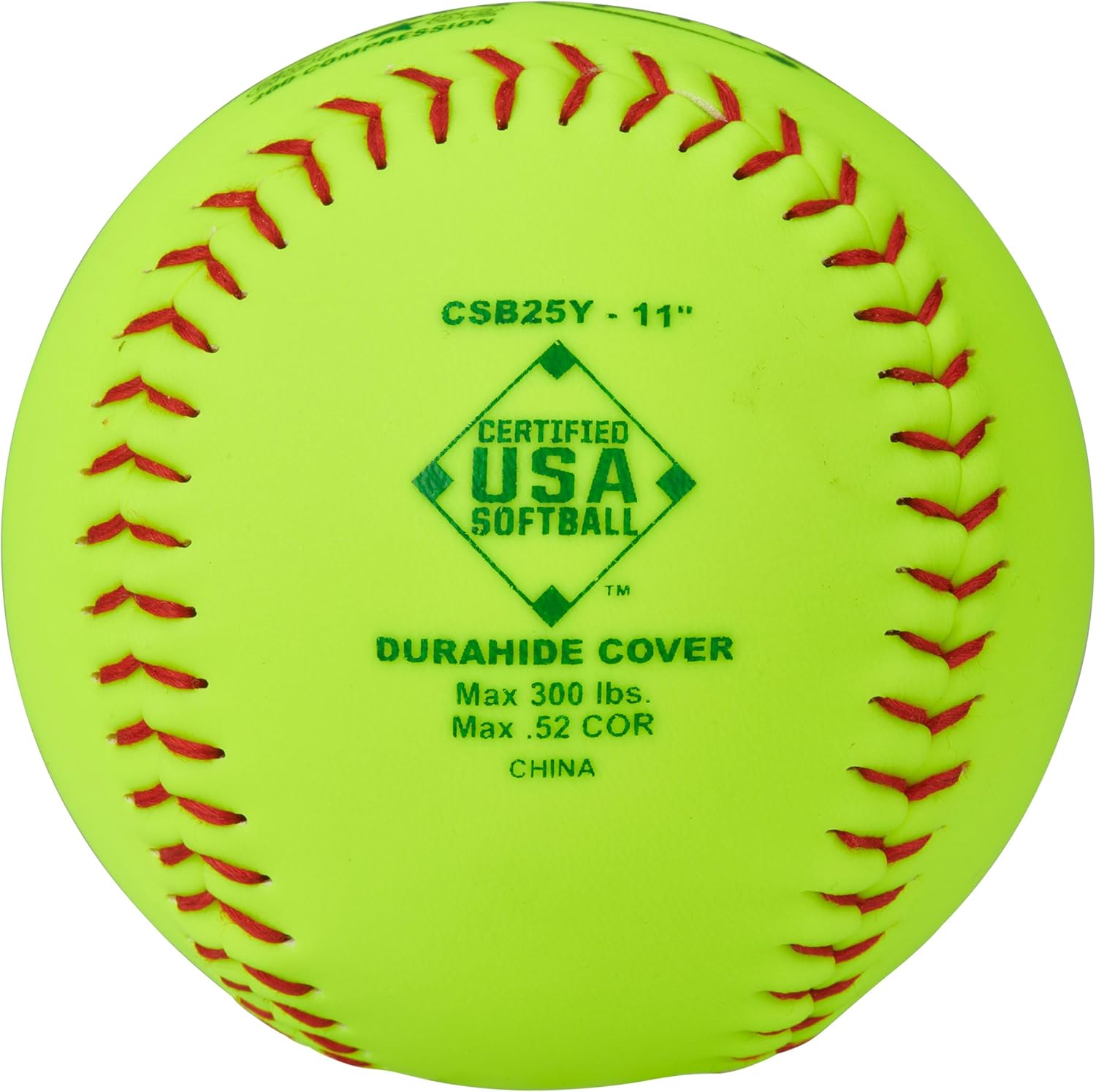 Champro ASA 11" Slow Pitch Softballs with Durahide Cover and .52 COR, 12 Pack