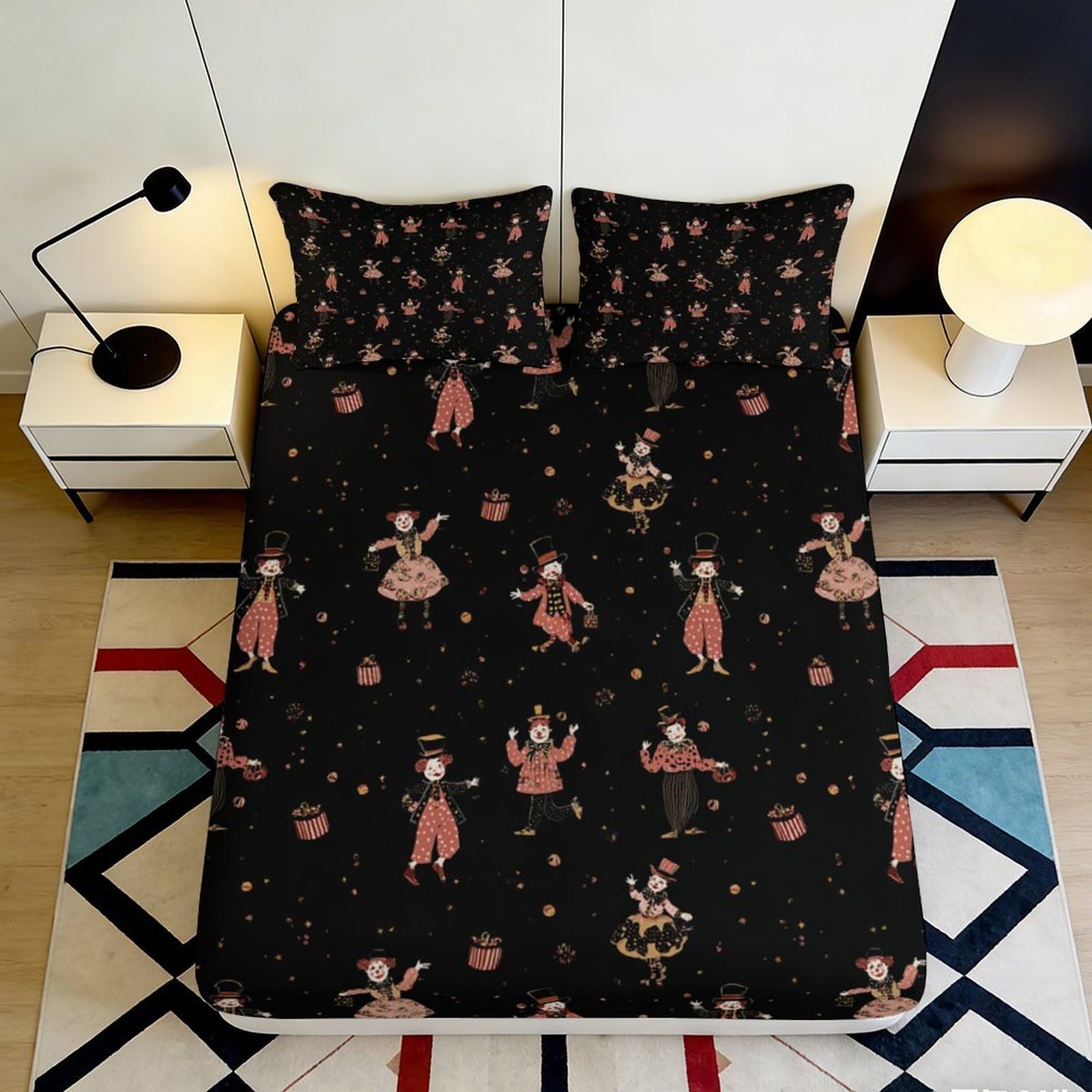 3D Printed Dancer Pattern Fitted Sheet Microfiber Deep Pocket Full Wrap Bedding Dance Mattress Fitted Cover Non-Slip Breathable for Adults Teens 200x200x25cm