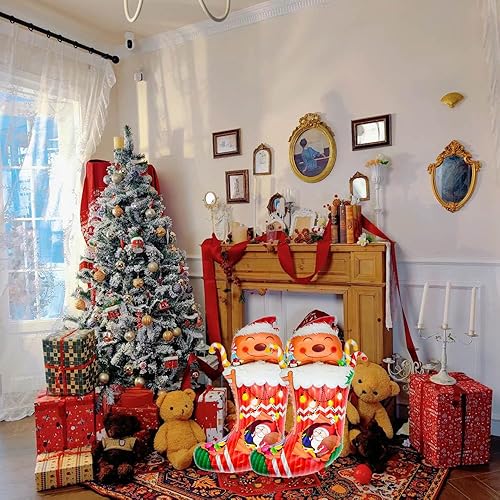 Miniatura 9 de 5 globos de Papá Noel, globos de papel de aluminio de Papá Noel para suministros de fiesta de Navidad, decoración de fiesta de cumpleaños