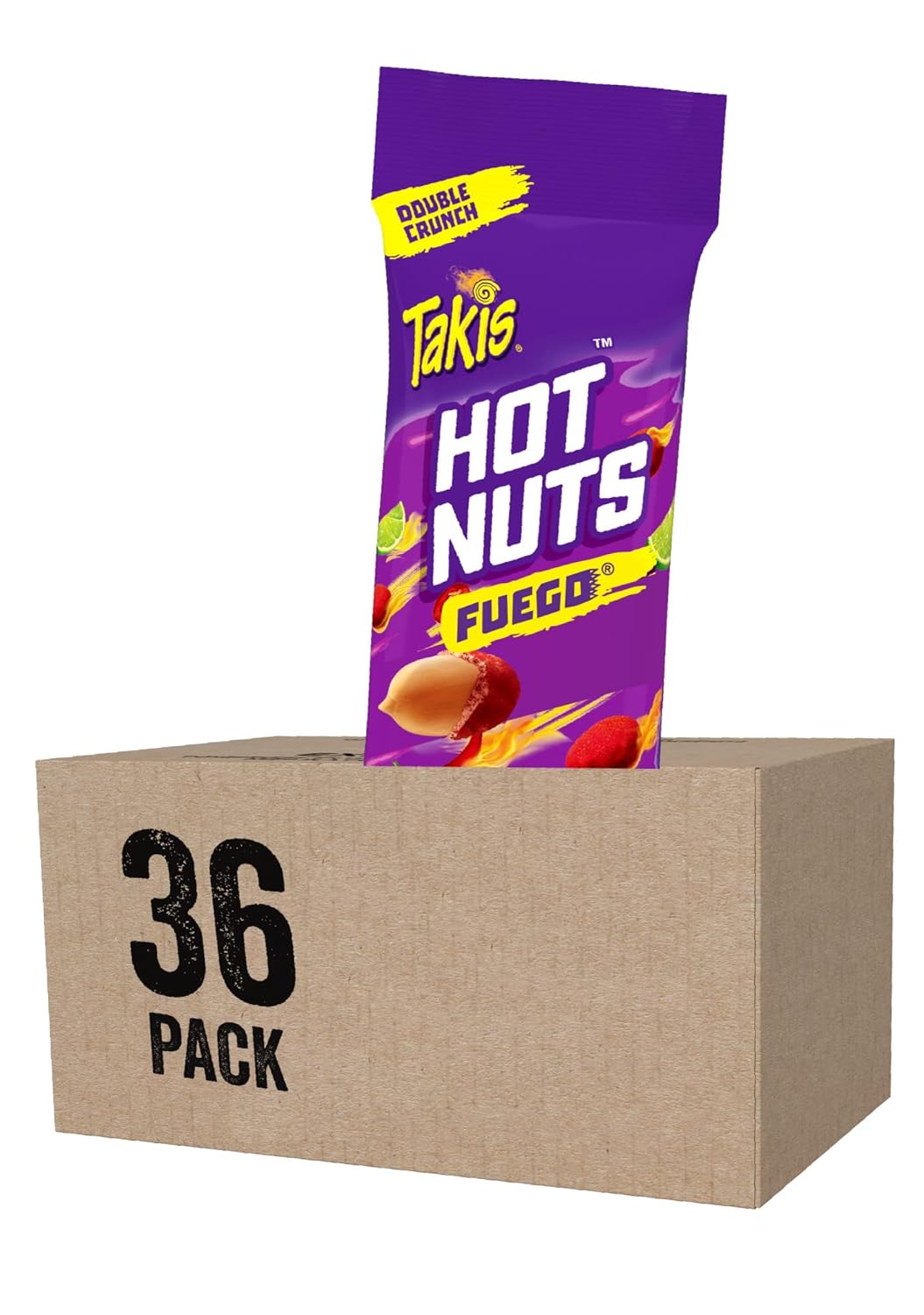 Takis Hot Nuts Fuego Double Crunch Peanuts, Hot Chili
