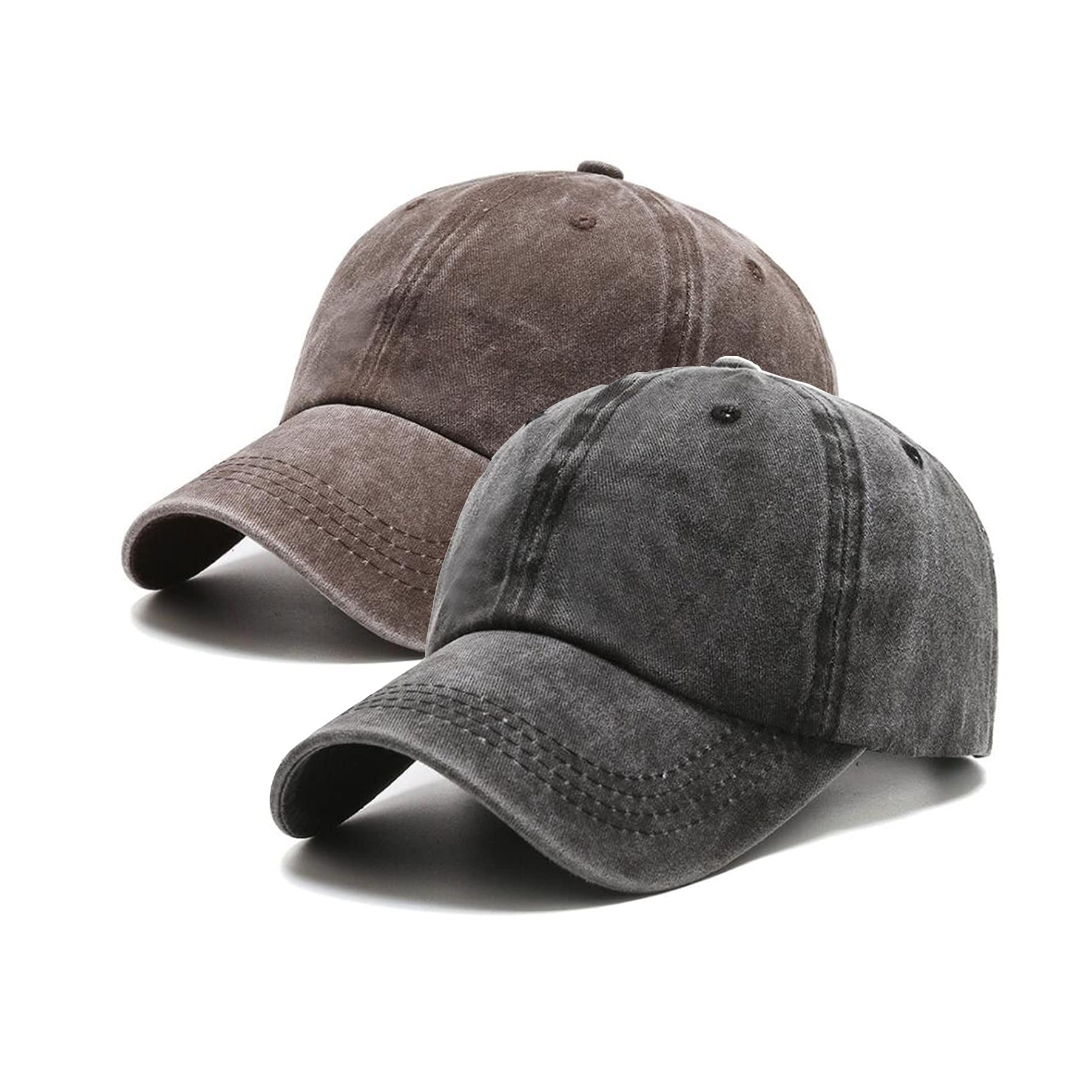 Baseballkappe fr Vater, Vintage-Stil, gewaschen, Used-Look, fr Damen und Herren, 1/2 Stck