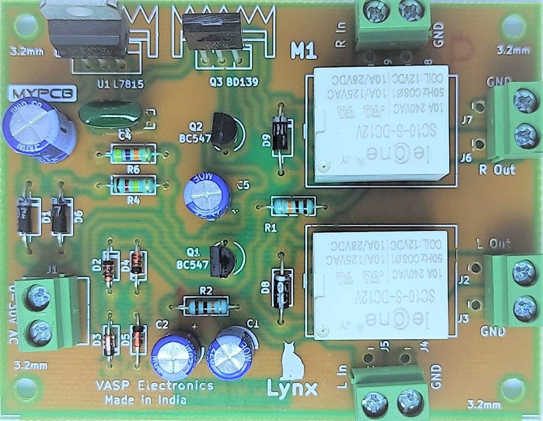 Speaker Protection Board - 2 Channel Compact for Stereo Amplifiers