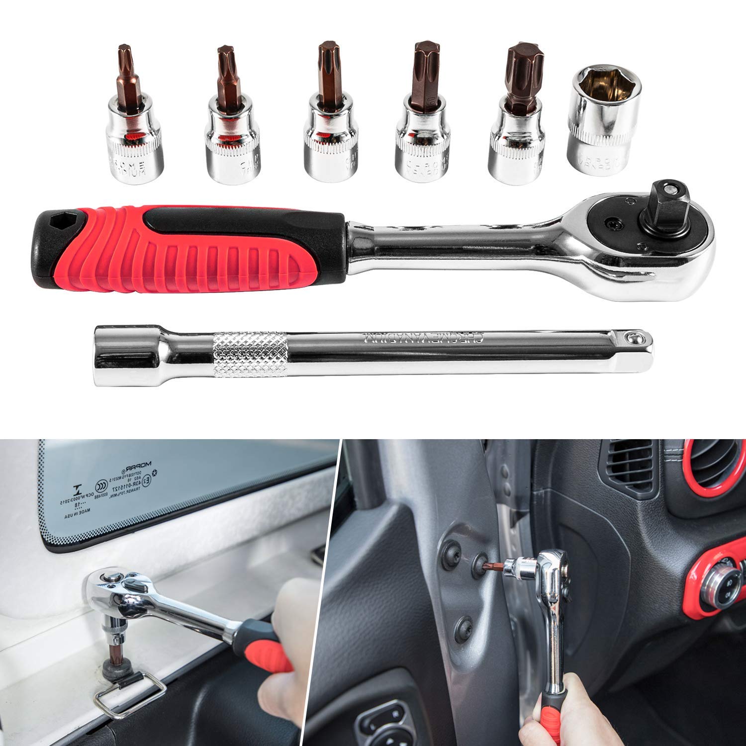 Buy Hardtop and Door Removal Torx Tool Set Socket Wrench Kit Fit for