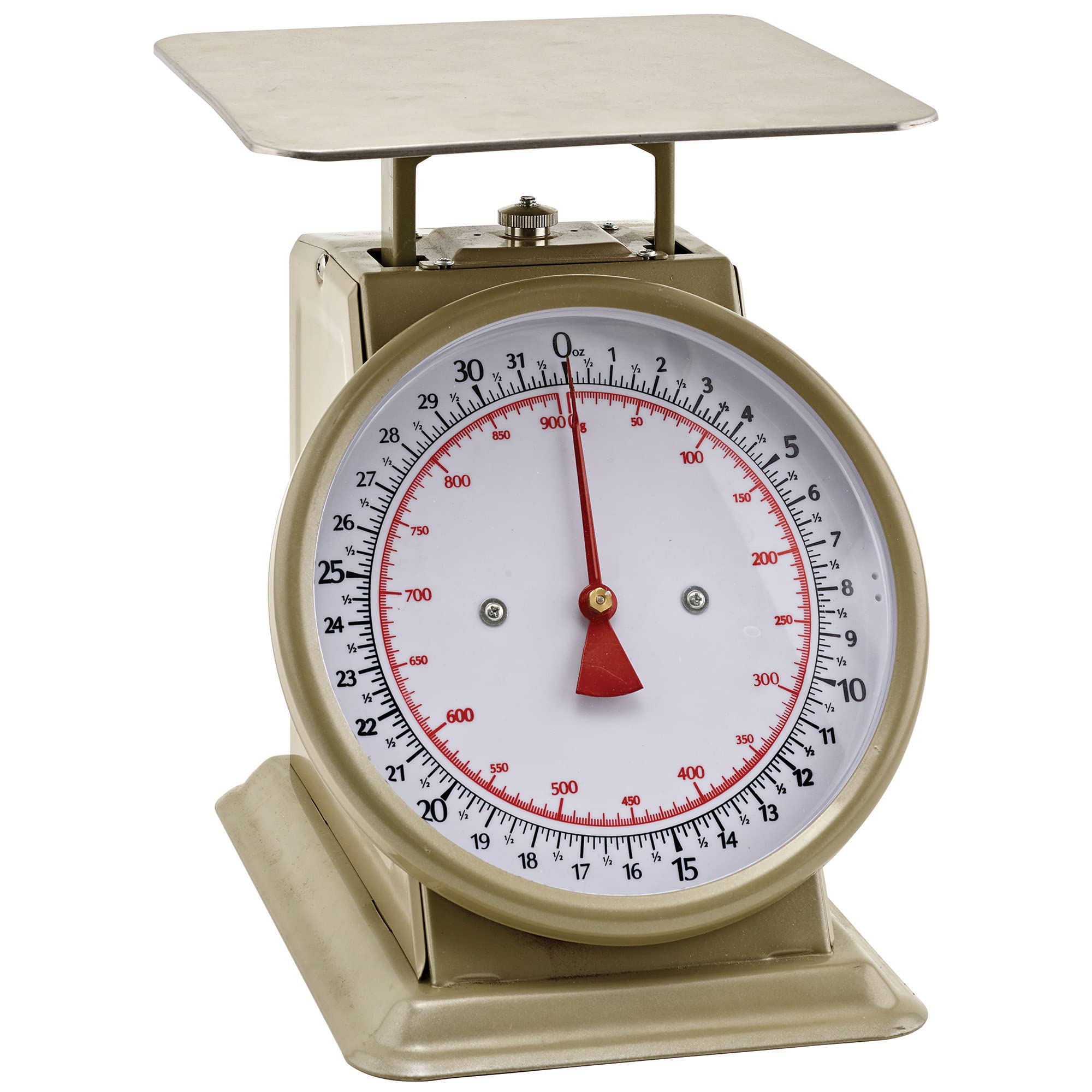 Winco SCLH-2 Analog Kitchen Scales, 32 Ounce, Silver