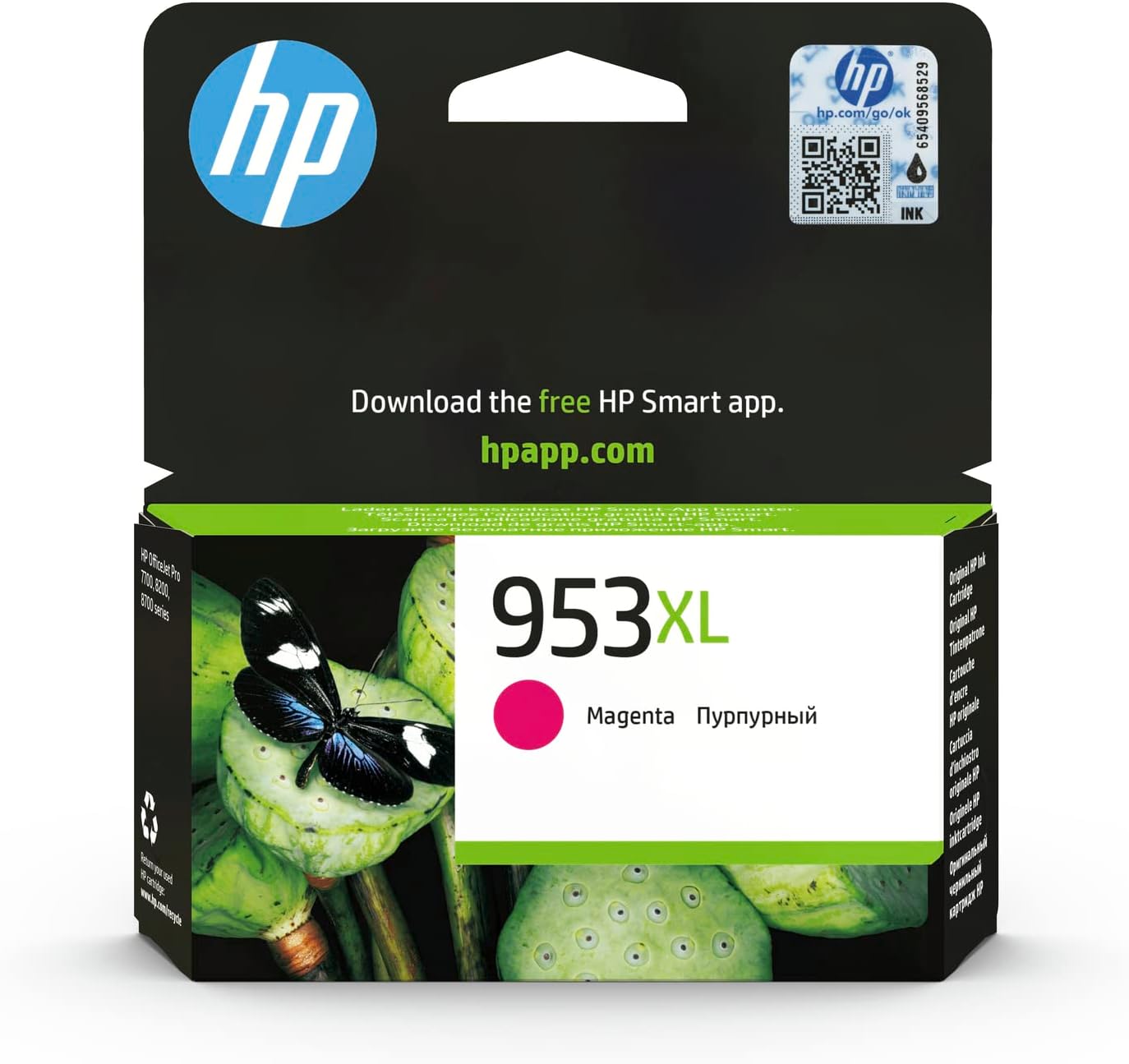 HP F6U17AE 953XL High Yield Original Ink Cartridge, Magenta, Single Pack