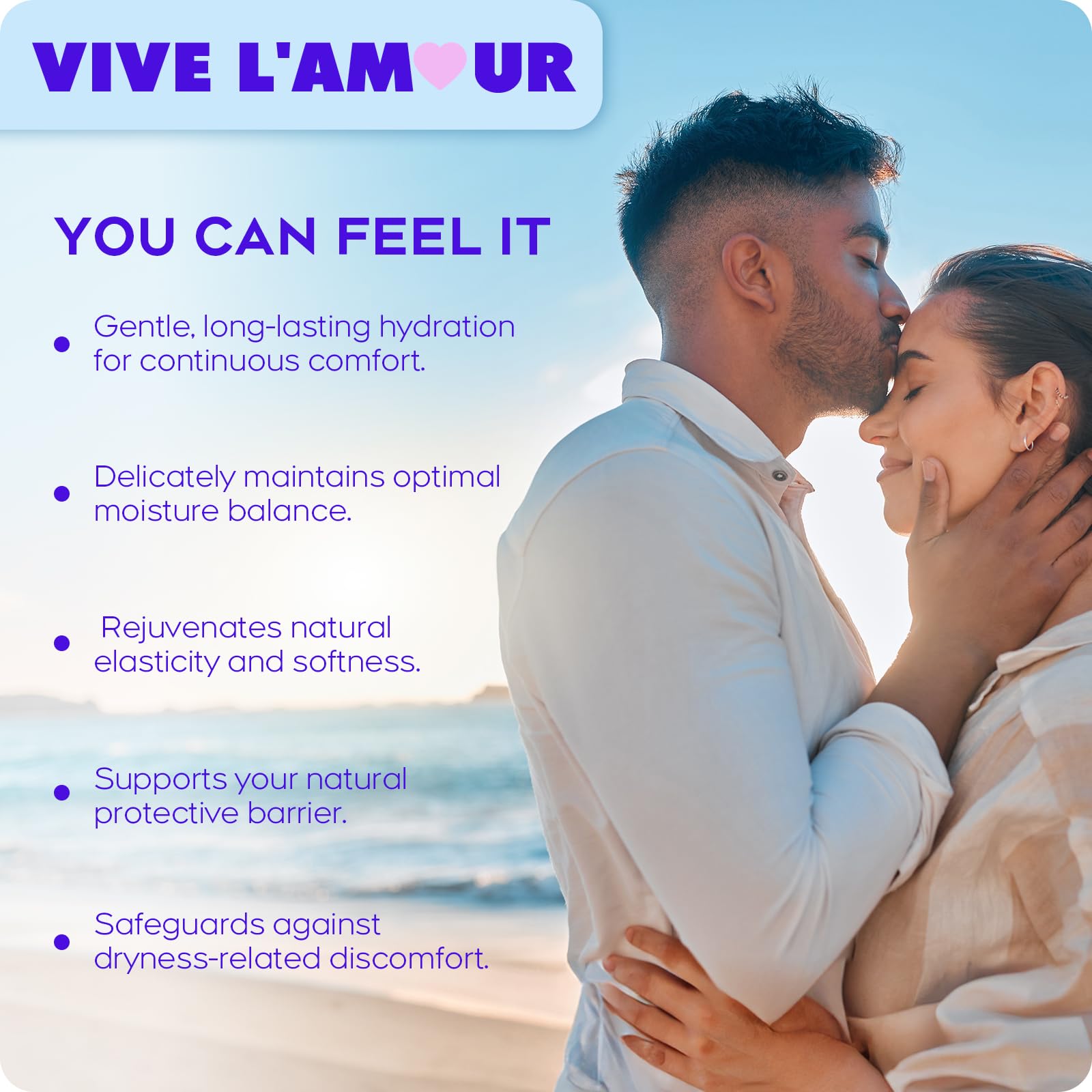 Vive L'Amour 15mg Hyaluronic Acid Vaginal Suppositories, Vaginal Moisturizer, Continuous Hydration, Relieves Vaginal Dryness, Restores Natural Softness & Elasticity, Vaginal Health (12 Inserts)