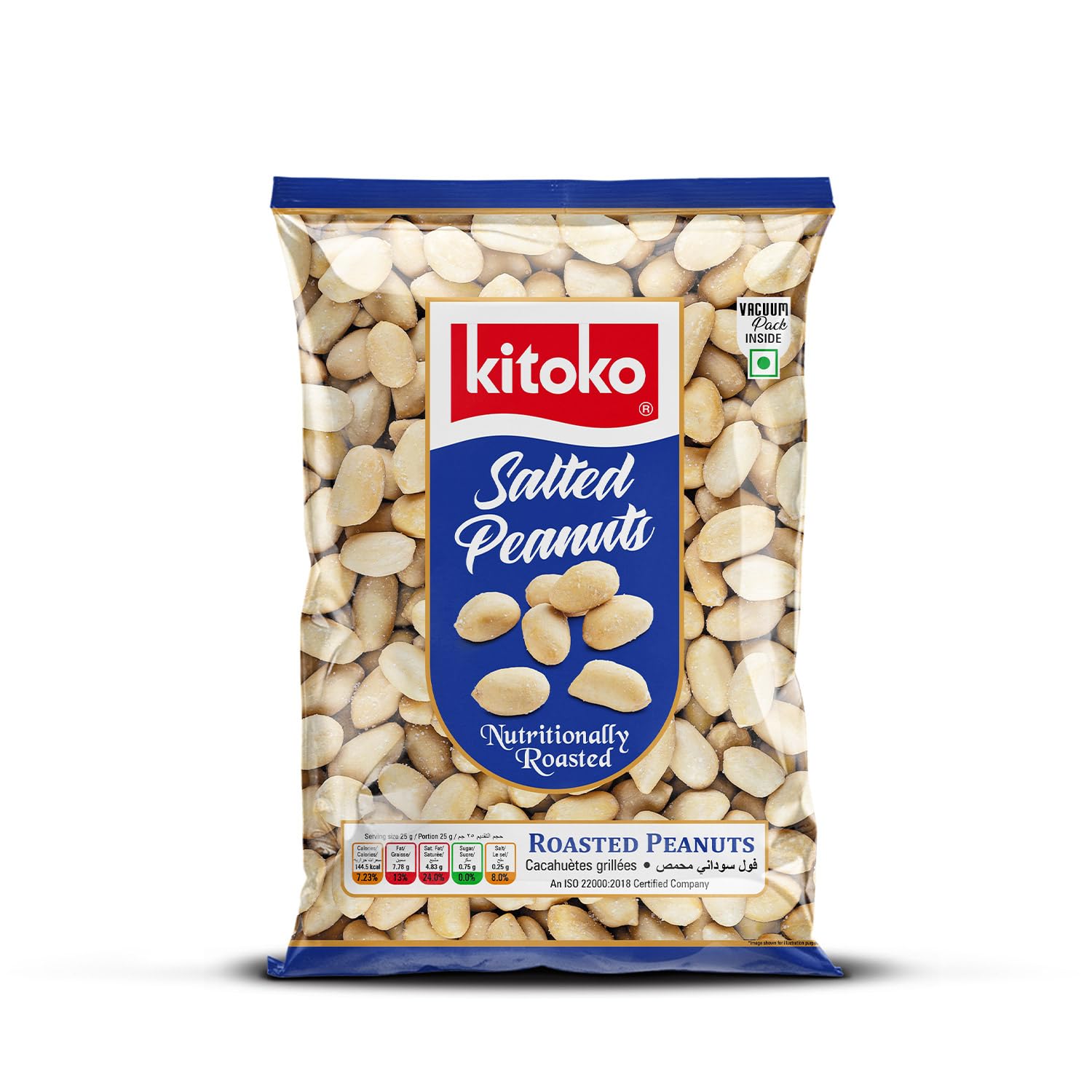 FOODS Vacuum Packed Roasted Salted Peanuts, 500gm (Pack of 1), Healthy Khari Sing Without Skin, Rich In Fibre & Protein Groundnuts, Organic & Gluten-Free Namkeen Snacks Mungfali Singdana