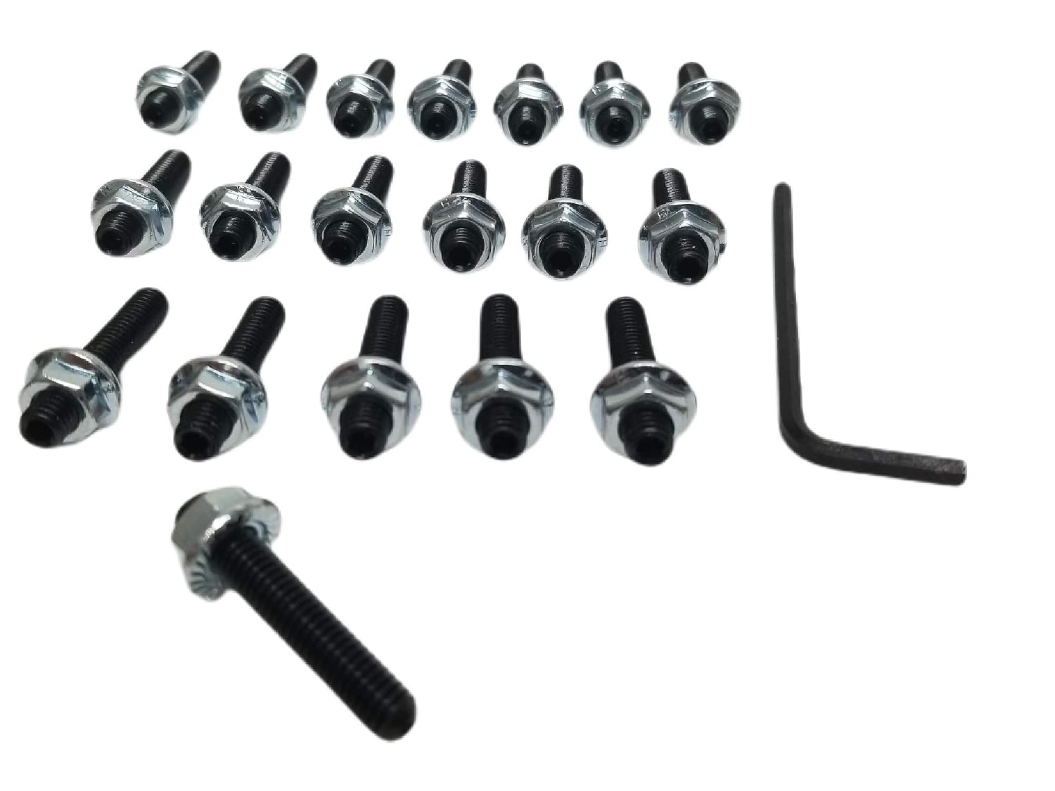 19pc Oil Pan Stud Kit with Locking Nuts Compatible with Acura Integra Honda Civic Del sol VTEC Type R GSR B18 B20 B16 D15 D16 1.8L H22 H23 B C D F H Series Engines B Engine Oilpan Bolt Set