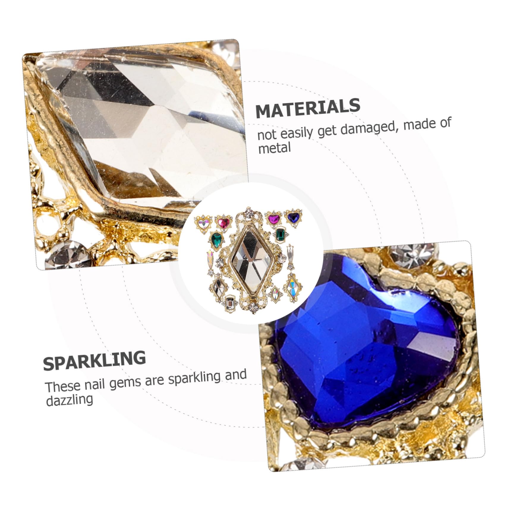 5 Set per Unghie Decorazioni Cristallo per Nail Art per Manicure e Crafting Utilizzabili per Decorazioni Smartphone e Scrapbooking