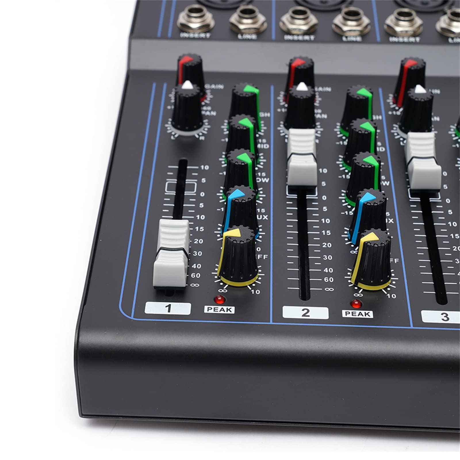 Mixeur audio 7 canaux, Bluetooth, 2 entrées micro, USB, pour microphones/guitares/basses, modèle SD-5445A