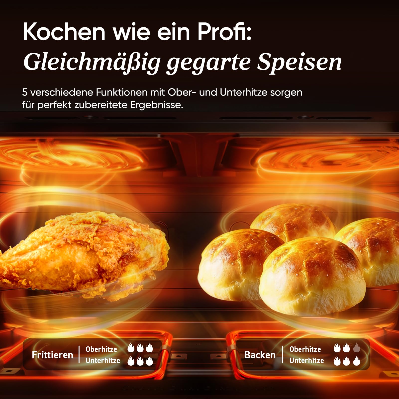 Cosori Heißluftfritteuse 2 Kammern 10L – Bild 3