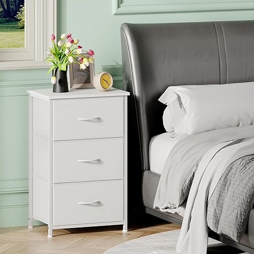 Miniatura 9 de Somdot Cómoda alta para dormitorio, organizador de almacenamiento de 4 cajones, cómoda con contenedores de tela extraíbles para sala de estar,