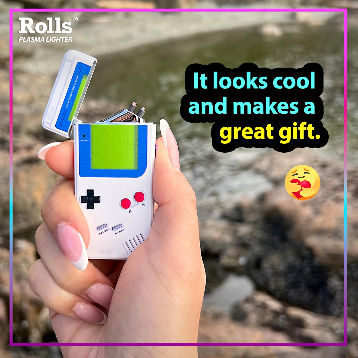 Rolls Plasma Lighter Briquet électrique Rolls – Cadeaux pour hommes – Briquets cool – Électrique rechargeable – Briquets à bougies – Gadgets uniques personnalisés – Cadeaux d'anniversaire pour hommes