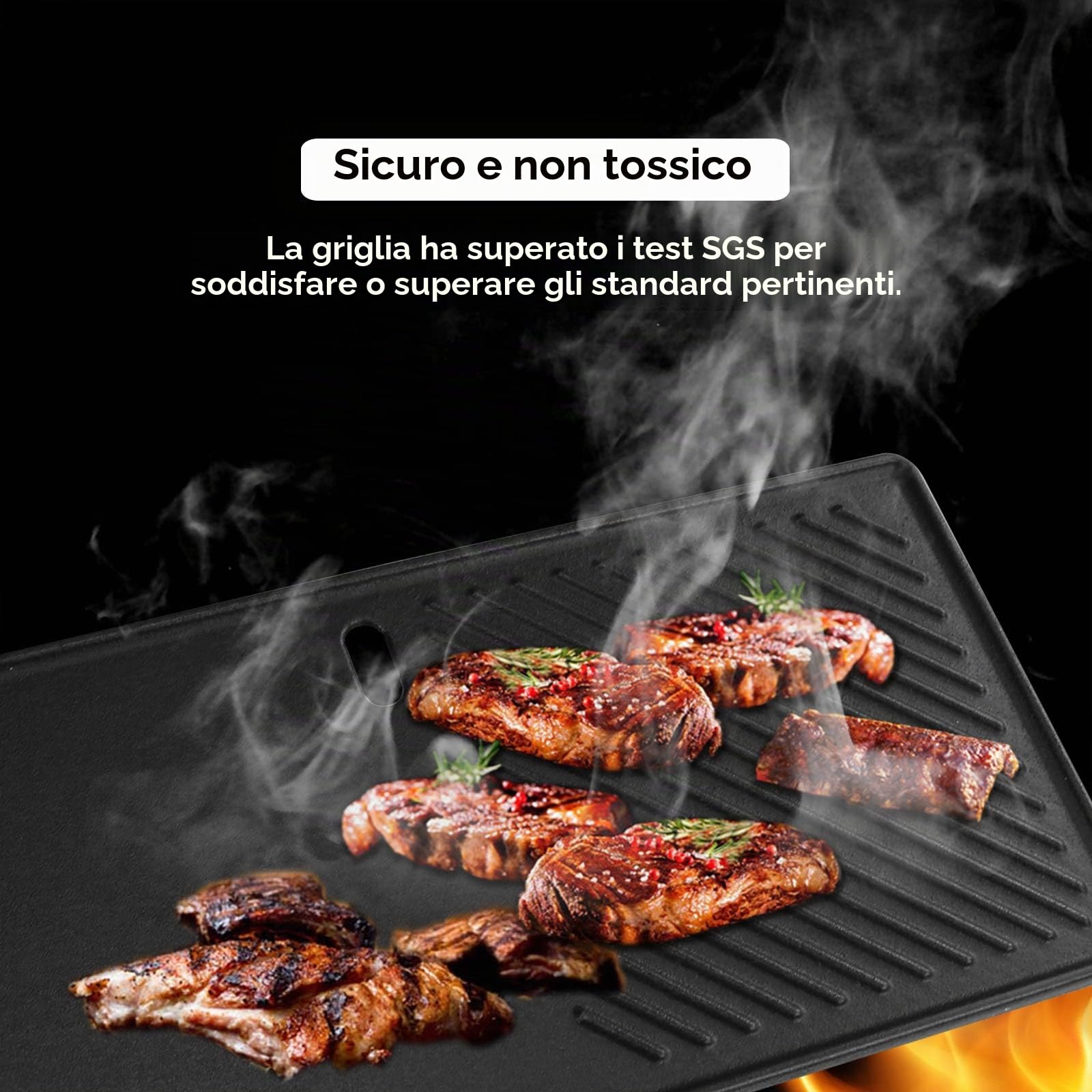 GFTIME 20,5 x 43cm Piastra grill in ghisa 7883 per barbecue a gas Enders Boston, parti di ricambio per piastra barbecue a gas per la maggior parte dei modelli di grill, 1 confezione 66123