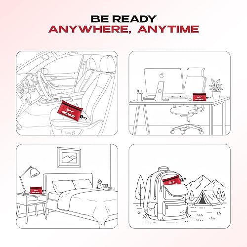 Miniatura 6 de EMT 1st 73 Piezas Kit Mini de Primeros Auxilios de Emergencia Bolsa con 23 Artículos Únicos y Manta de Emergencia, Kit de Primeros Auxilios para