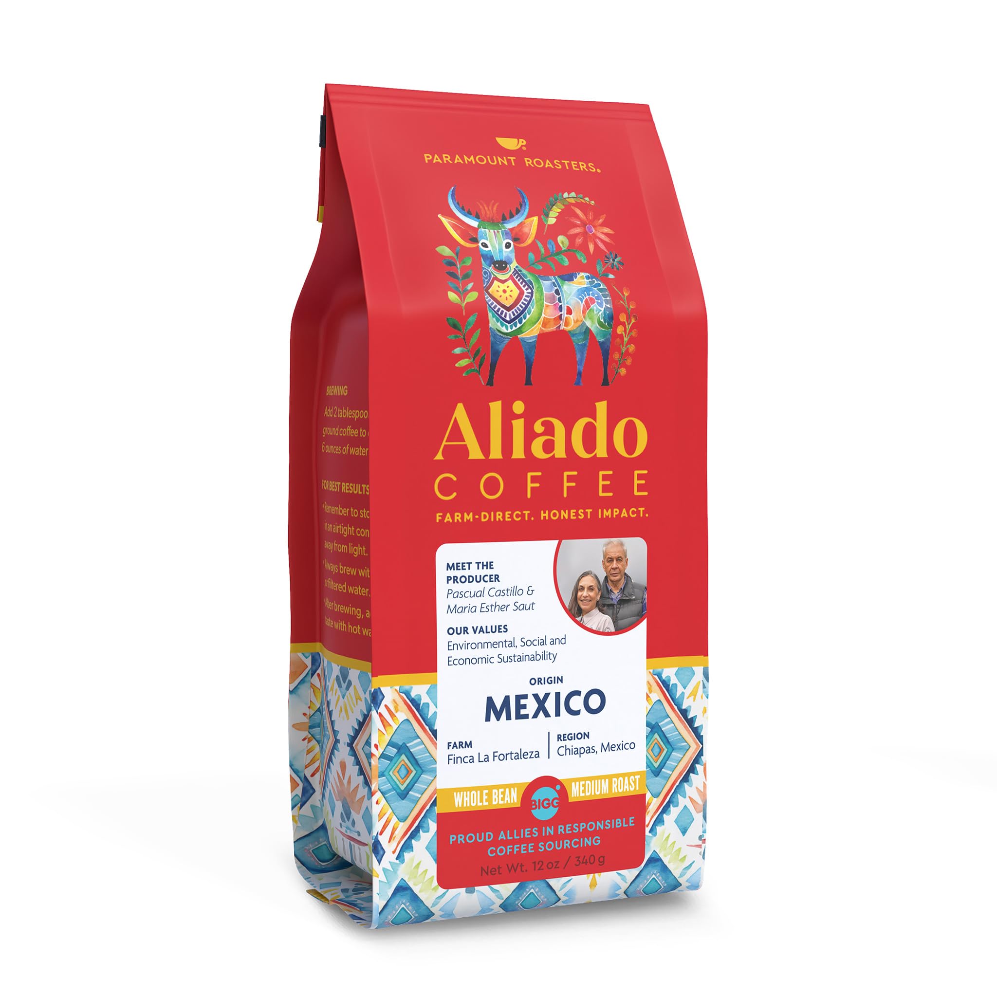Aliado Farm-Direct Finca LaFortaleza 12oz Whole Bean Coffee, Single Origin from Chiapas,…