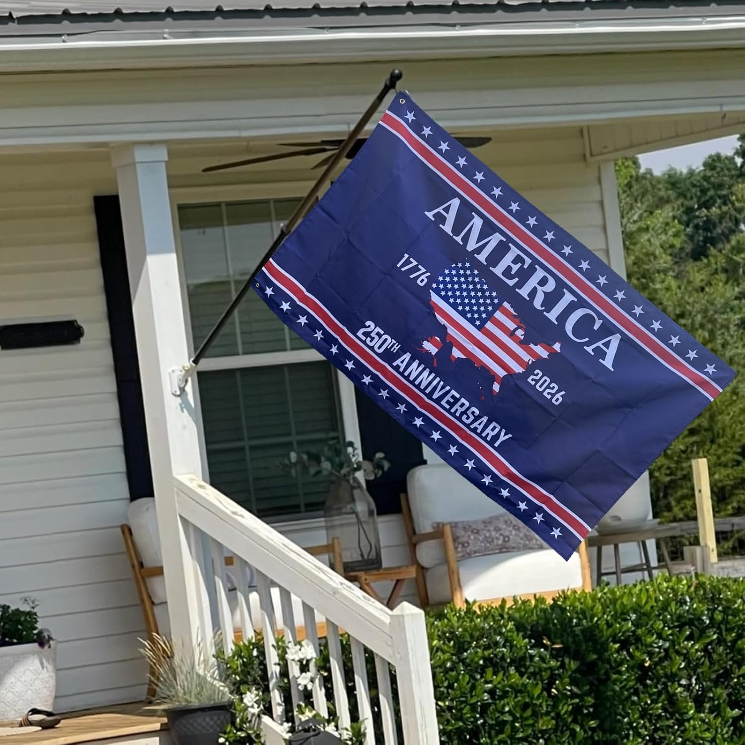 America 250th Anniversary Flag 3x5 Feet 1776-2026 250 Years American Patriotic 4th of July Flags for Indoor, front door, porch, balcony, man cave, wall hanging - Image 5