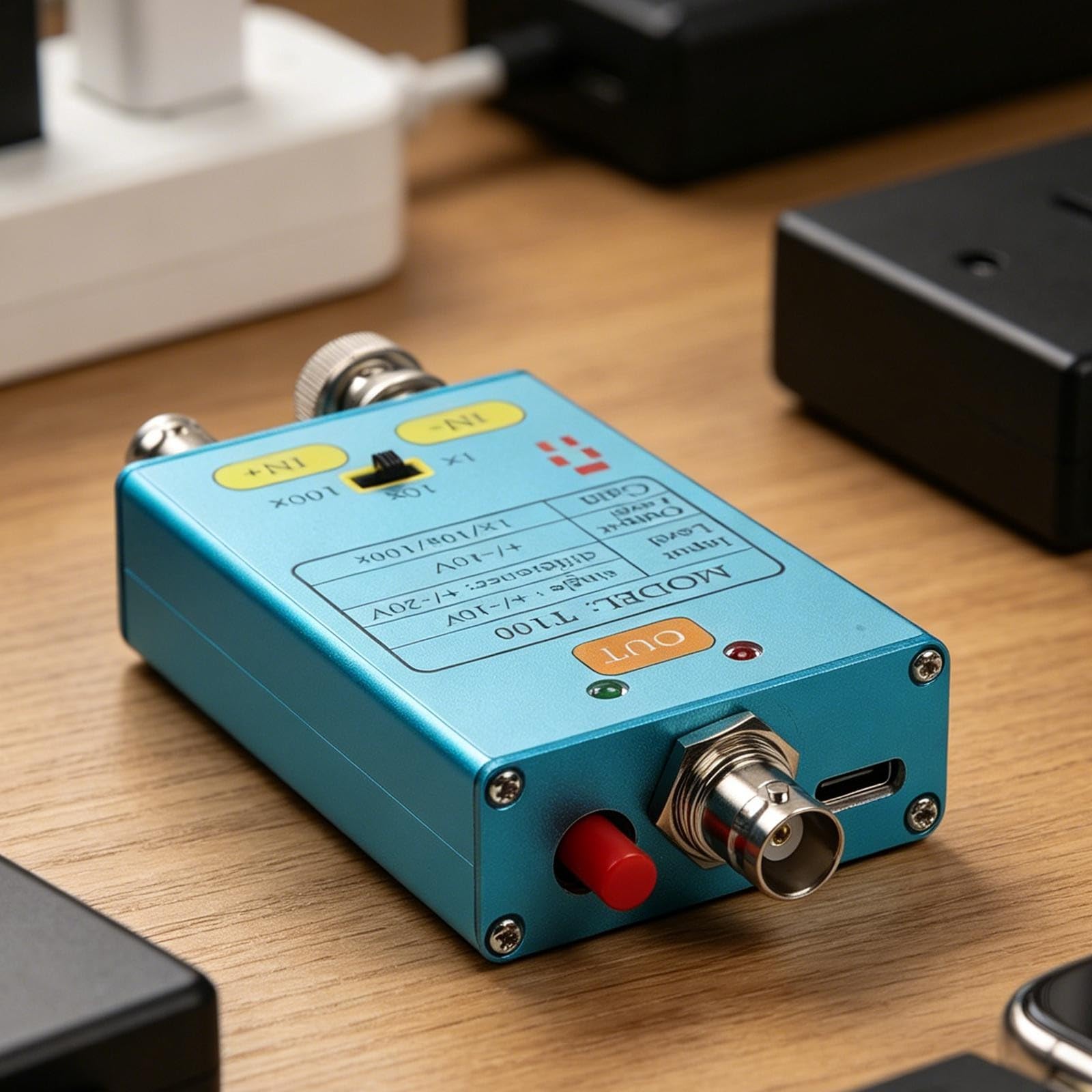 Sonda diferencial osciloscopio T100 1X 100X Ganancia 10M Ancho de banda USB
