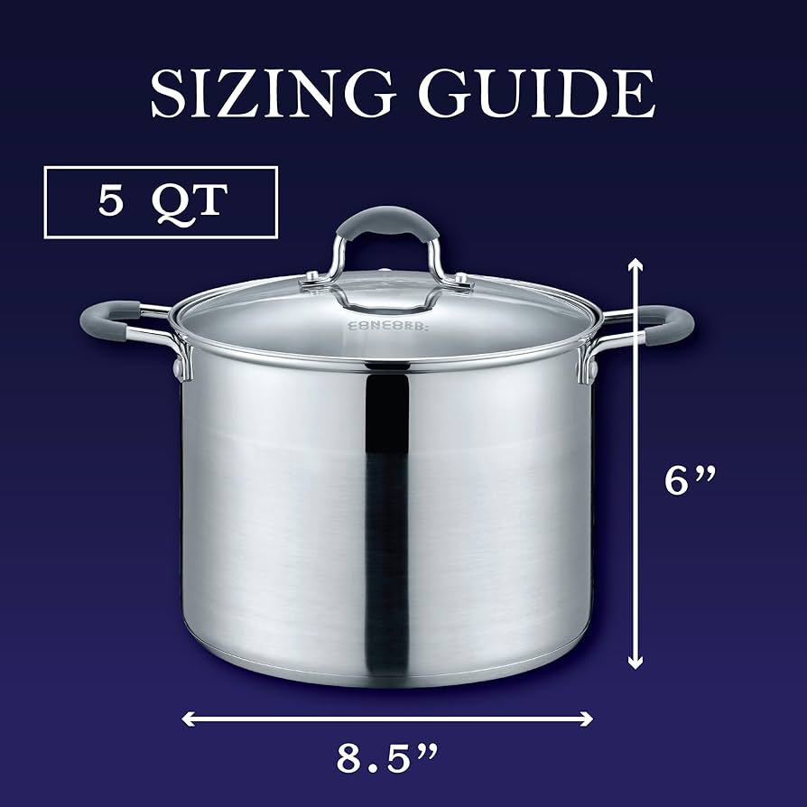 Amazon.com: CONCORD Stainless Steel Stock Pot with Glass Lid Amazon.com: CONCORD Stainless Steel Stock Pot with Glass Lid