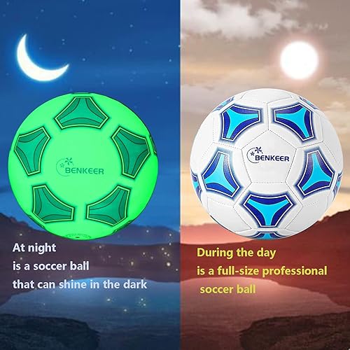 Miniatura 3 de Balones de fútbol que brillan en la oscuridad, tamaño 345, regalos de fútbol para niños, jóvenes y adultos, pelotas de fútbol tradicionales
