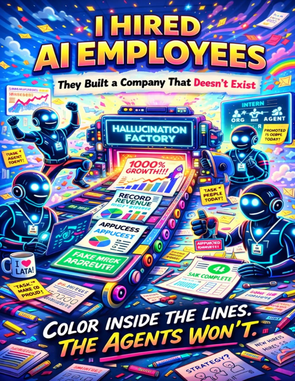 I Hired AI Employees - A Coloring Book: They Built a Company That Doesn’t Exist
