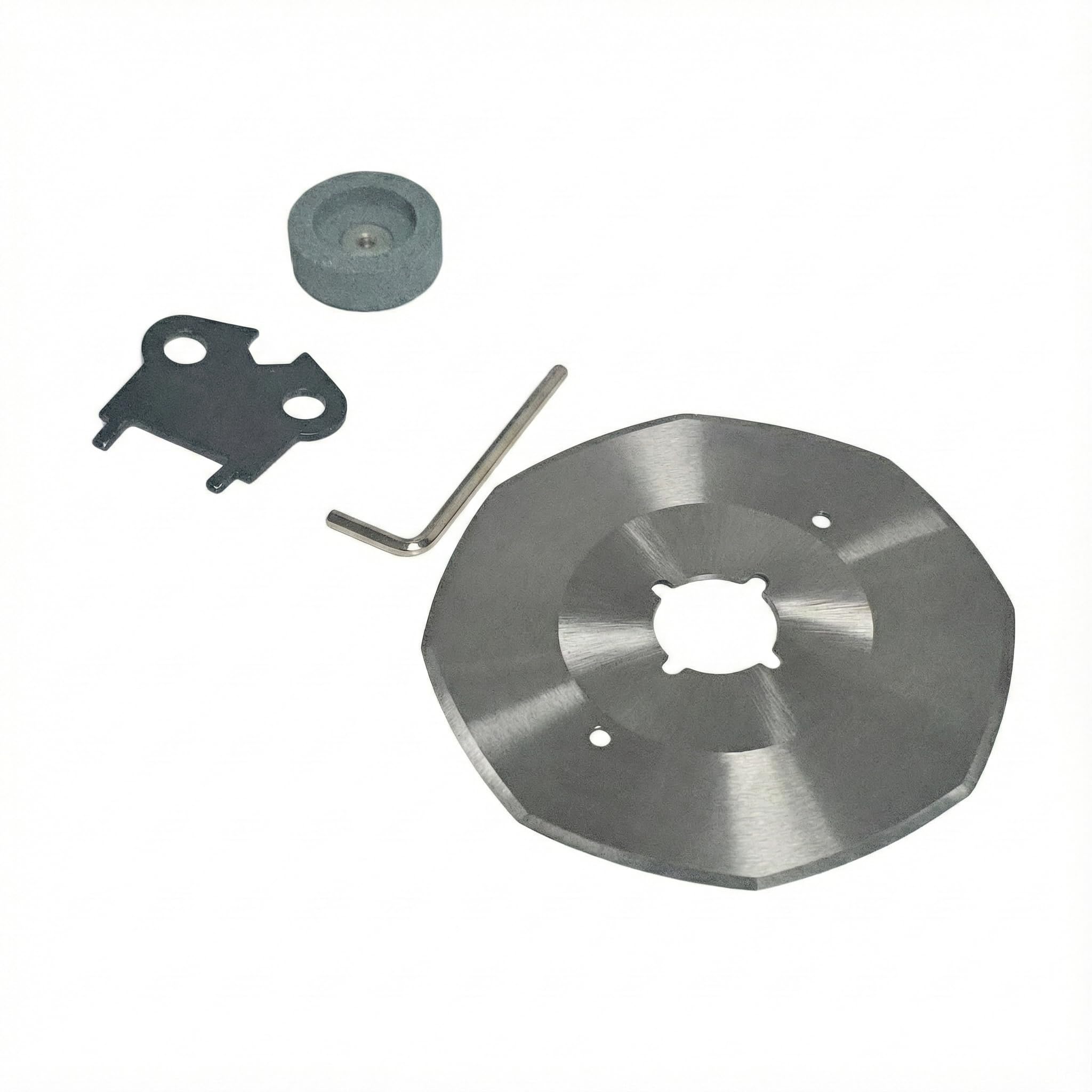 KATSU Taglierina Elettrica per Tessuti 220V 200W, Lama Diametro 100mm e 25mm Spessore di Taglio Massimo, Ideale per Tessile Pelle Taglio Carta, Lama Extra Inclusa 103915