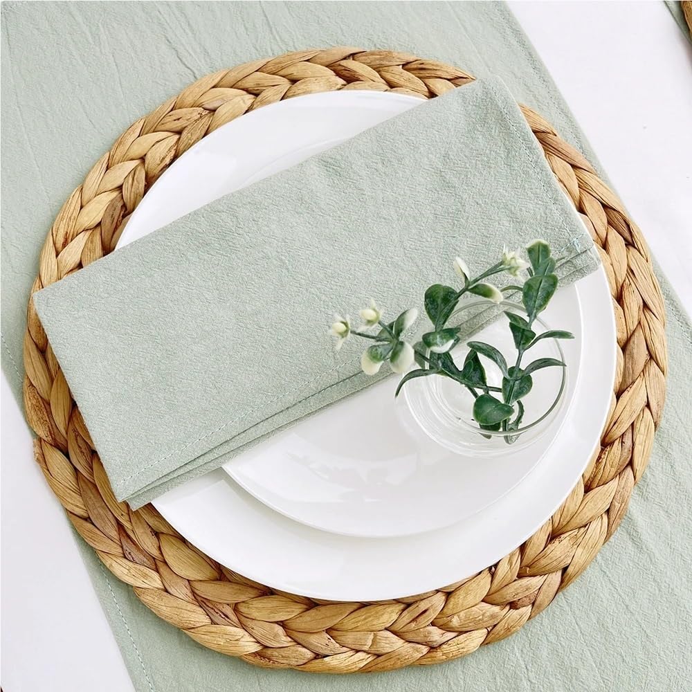 cloth napkins, 12PCS 30x45cm, Solid Cotton Serviettes For Wedding Parties Restaurant Christmas Table Decor(Dark Grey)