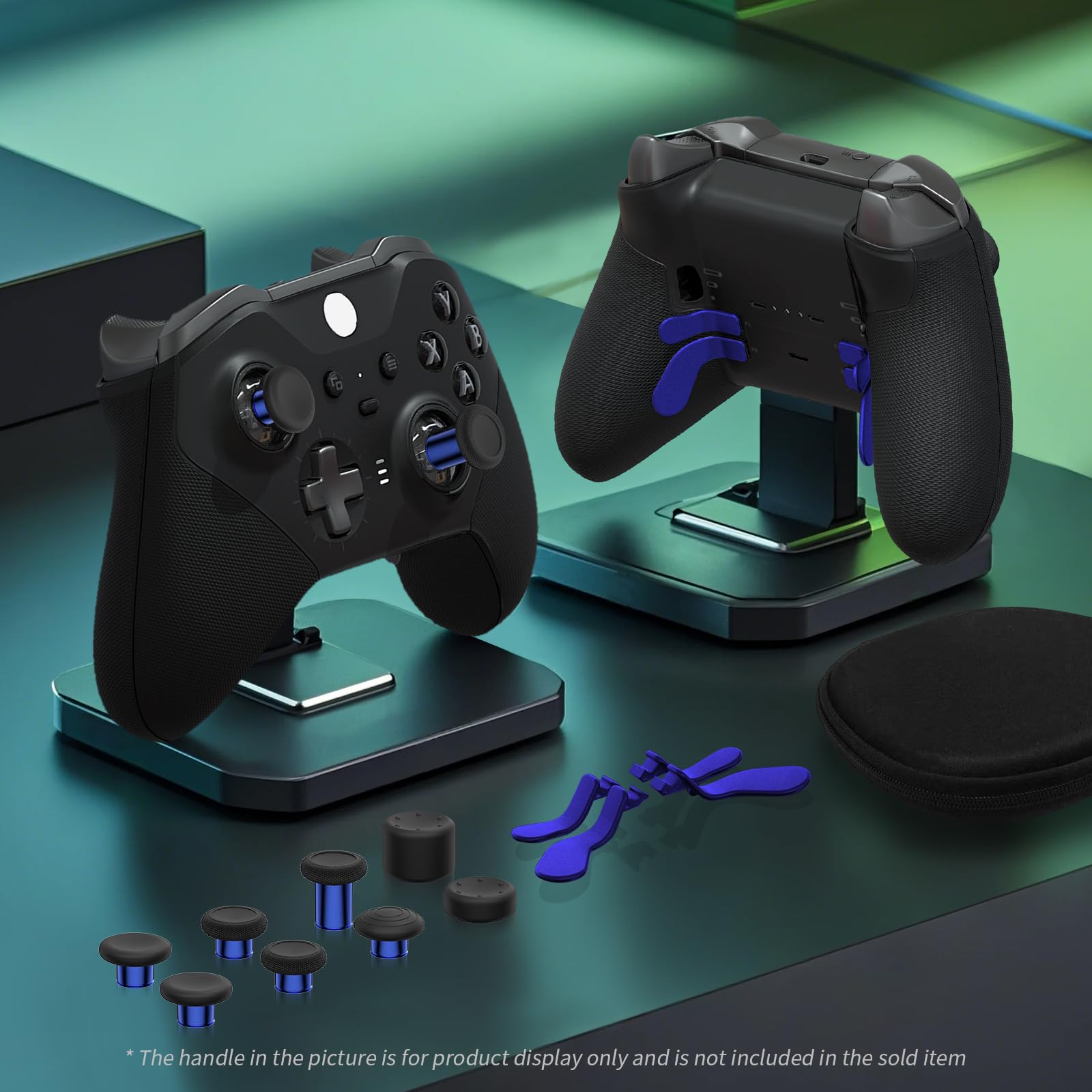 KD.FLY 13 w 1 metalowy Thumbstick Kit do Xbox One Elite Series 2, Xbox Elite Controller Parts, akcesoria gamingowe z 6 metalowymi joystickami swap, 2 D-pads, 4 wiosłami z torbą do przechowywania