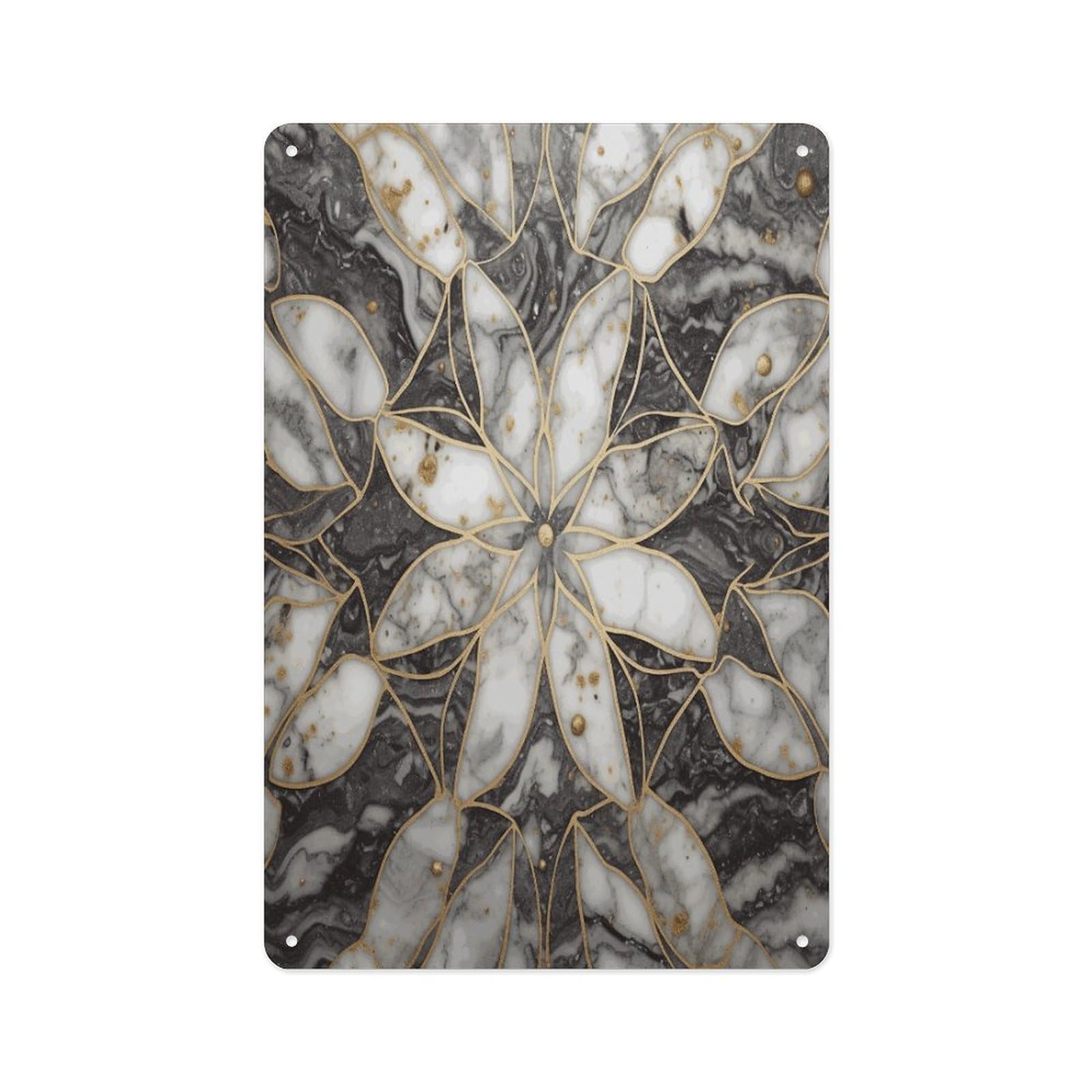 Fekiloot Style Oriental Marble Stone Wall Decor Metal Signs Tin Signs Poster