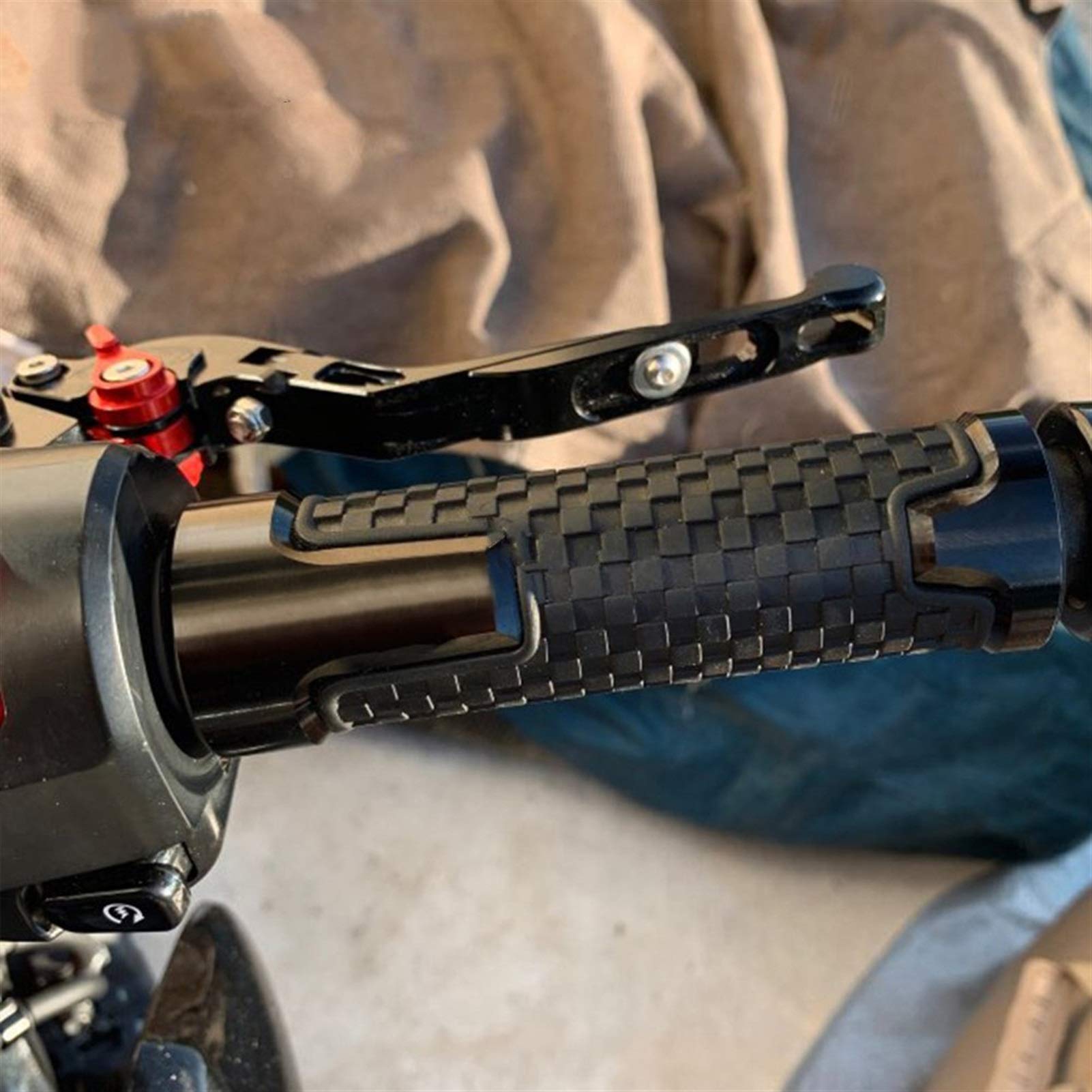 Motorrad Lenkergriffe Für Yamaha MT-07/FZ07 2016-2021 - Rot