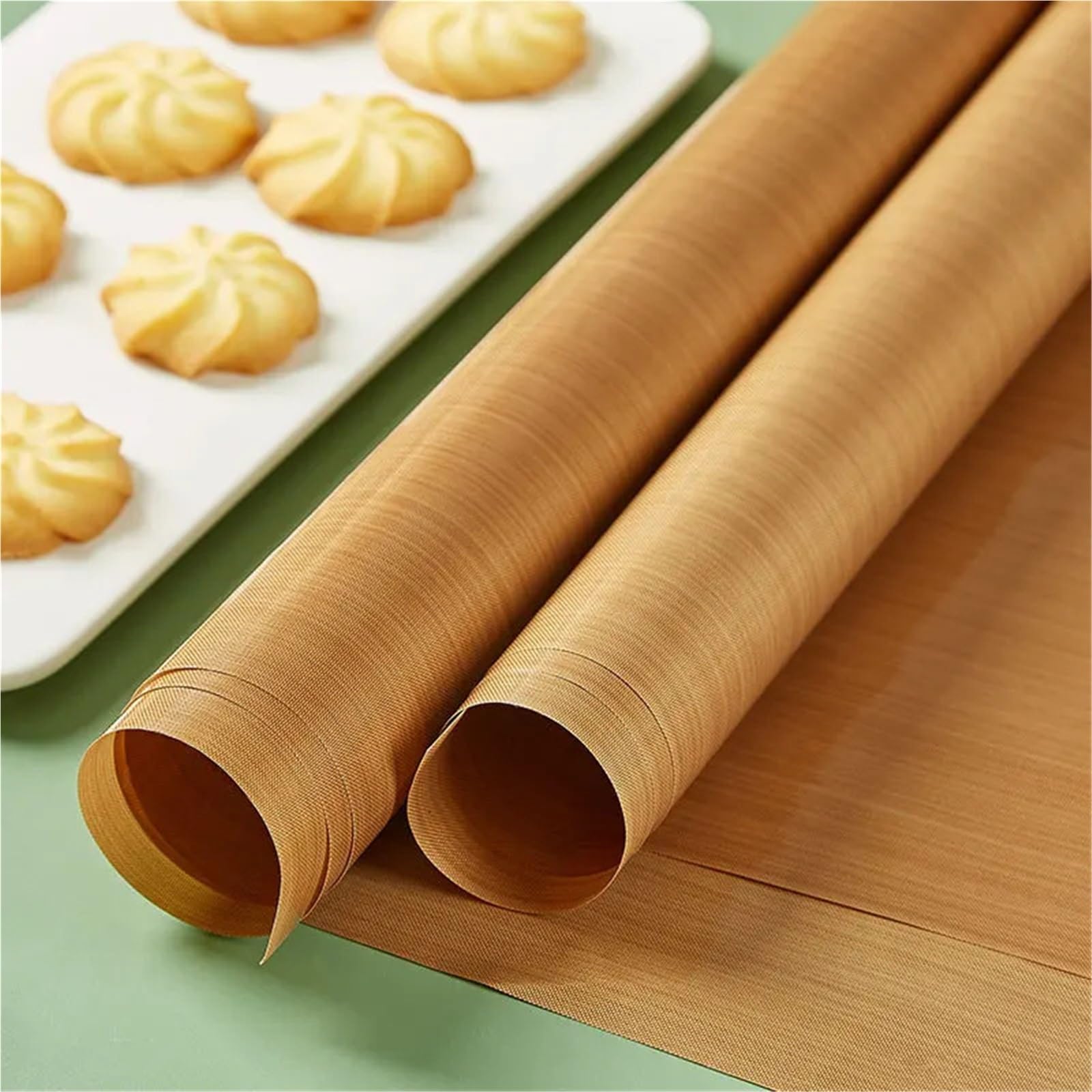 Ofenmatte Wiederverwendbare Backmatte, Antihaft-Faser, ölbeständiges Papiertuch, Ofenunterlage, Ofen- und Mikrowellen-Backmatte for die Küche FüR Backofen Mikrowelle(5 Pcs 60x40cm)