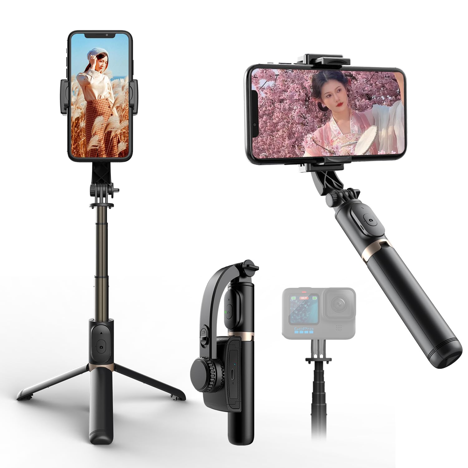 Amazon.co.jp: 【2025年新登場】ジンバル自撮り棒 スマホジンバル 単軸