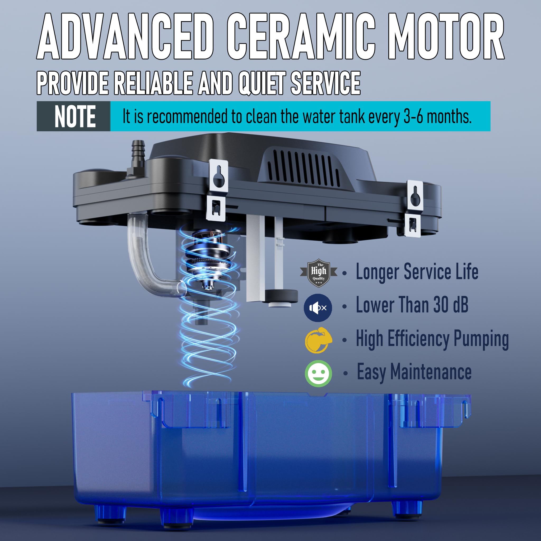 HVAC Condensate Pump - 1/30HP, 132 GPH -6