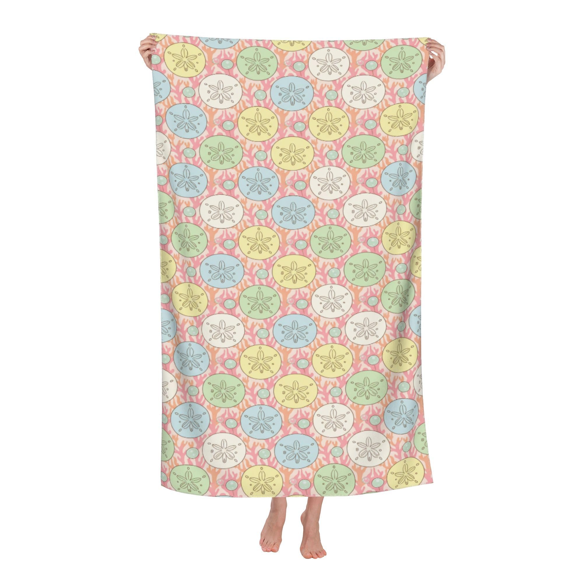 peiyeety Sand Dollar Soft Bath Towels Absorbent Bathroom Towel for Beach Hotel Gym Spa Shower