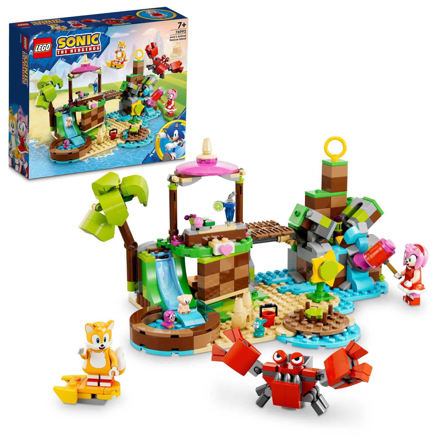 LEGO Sonic the Hedgehog Amy’nin Hayvan Kurtarma Adası 76992 – 7 Yaş ve Üzeri Çocuklar için Eğlenceli Macera Sunan Yaratıcı Oyuncak Yapım Seti, Doğum Günü Hediyesi (388 Parça)