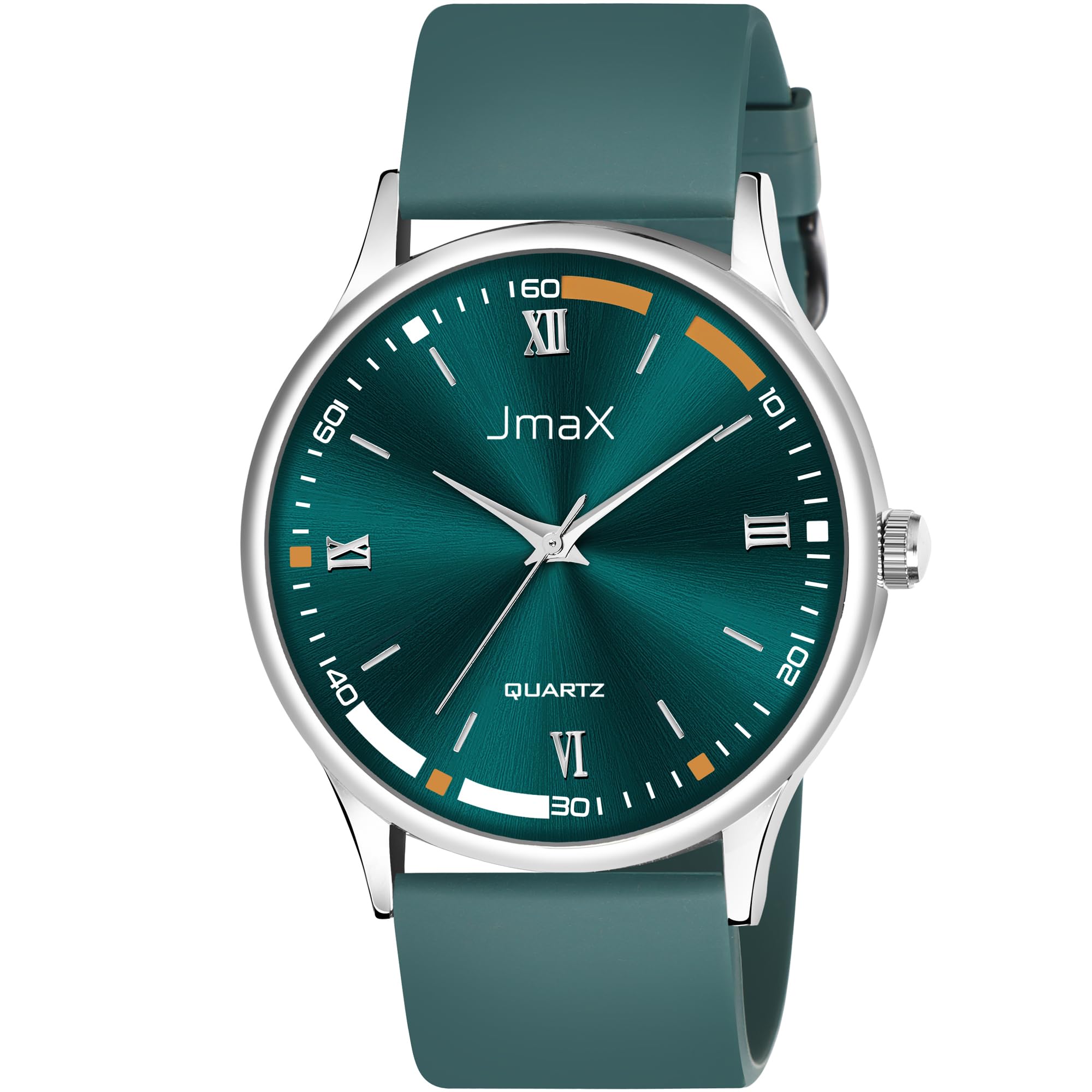 Jmax Mens Green Dial Quartz Watch with Silicone Strap – Stylish, Water-Resistant, and Scratch-Resistant Timepiece (B0DB2Y4Q59) Amazon Price History, Amazon Price Tracker