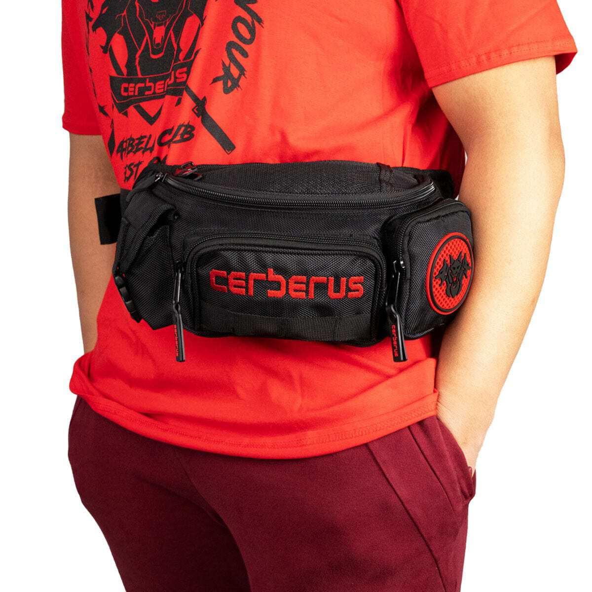 CERBERUS Strength Utility Bag – Große Bauchtasche/Umhängetasche, Schwarz, S