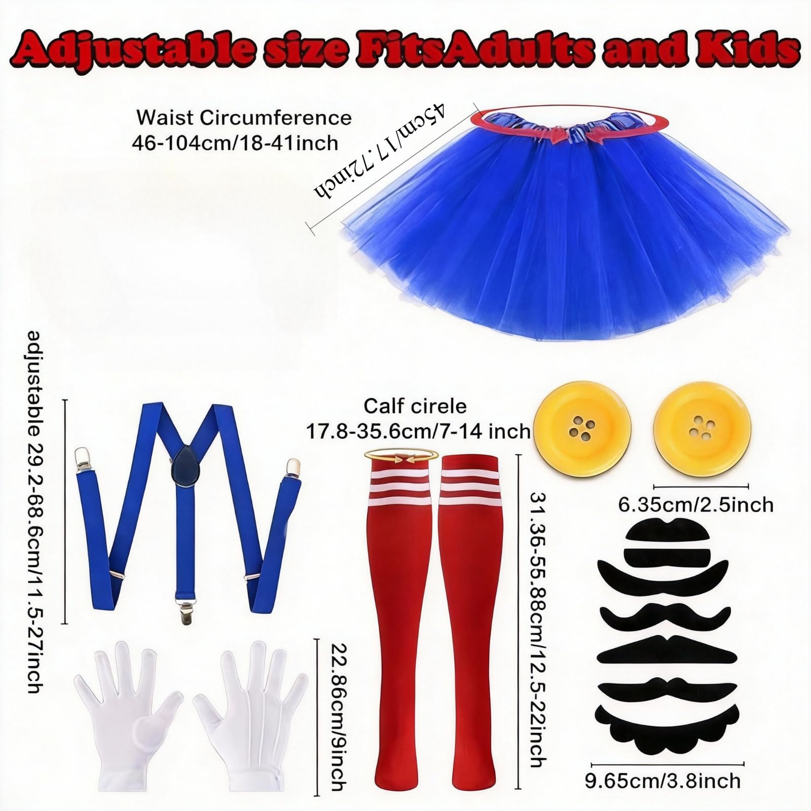 6-piece tutu costume set(No lining, no hood), carnival cosplay costume, suitable for couples' masquerade party costumes - Image 2