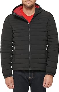 Tommy Hilfiger Men's Stretch Poly Hooded Packable Jacket