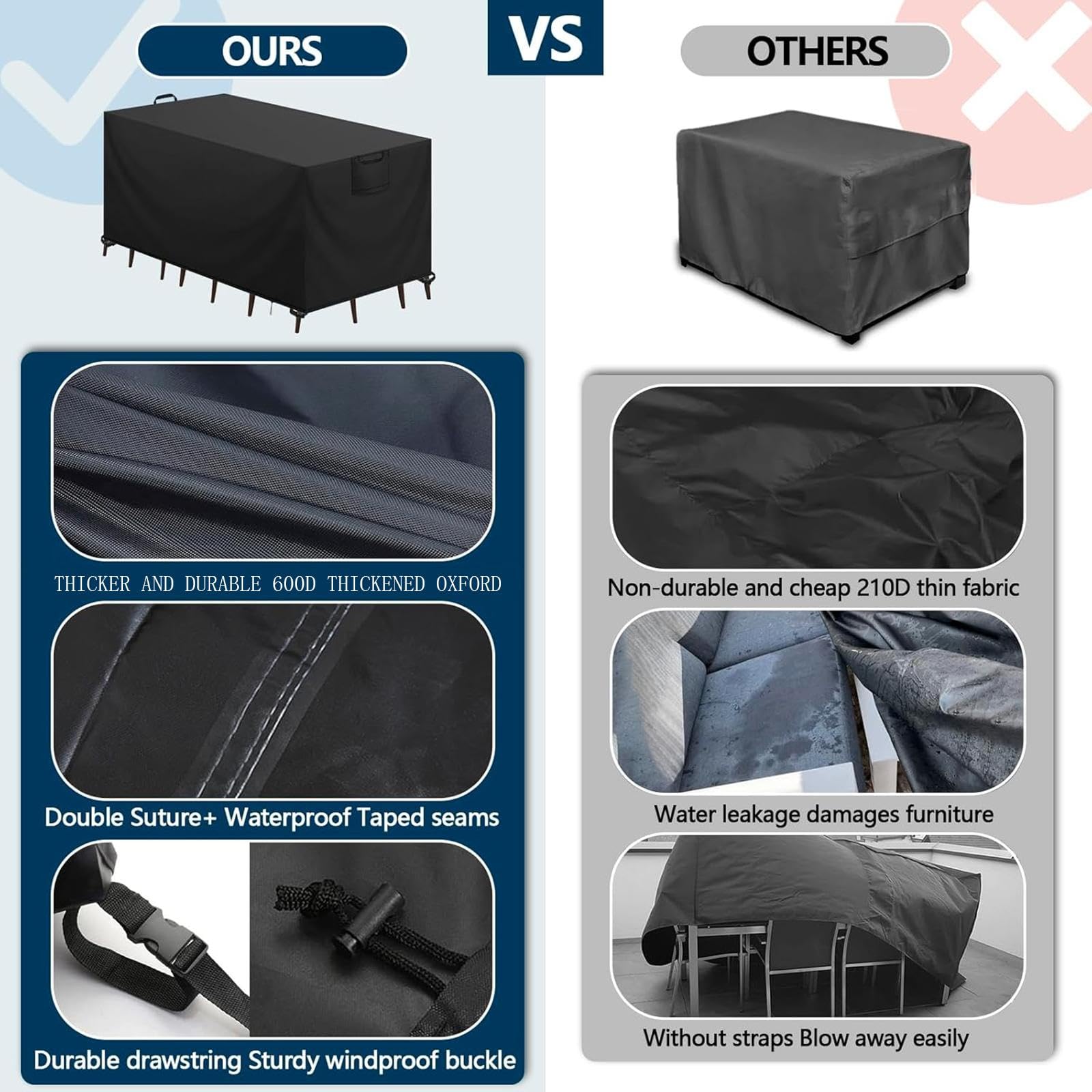 Funda para parrilla de barbacoa resistente a la intemperie, 40 x 40 x 40 cm, protección de piel negra para todas las estaciones, a prueba de polvo, impermeable, para patio al aire libre