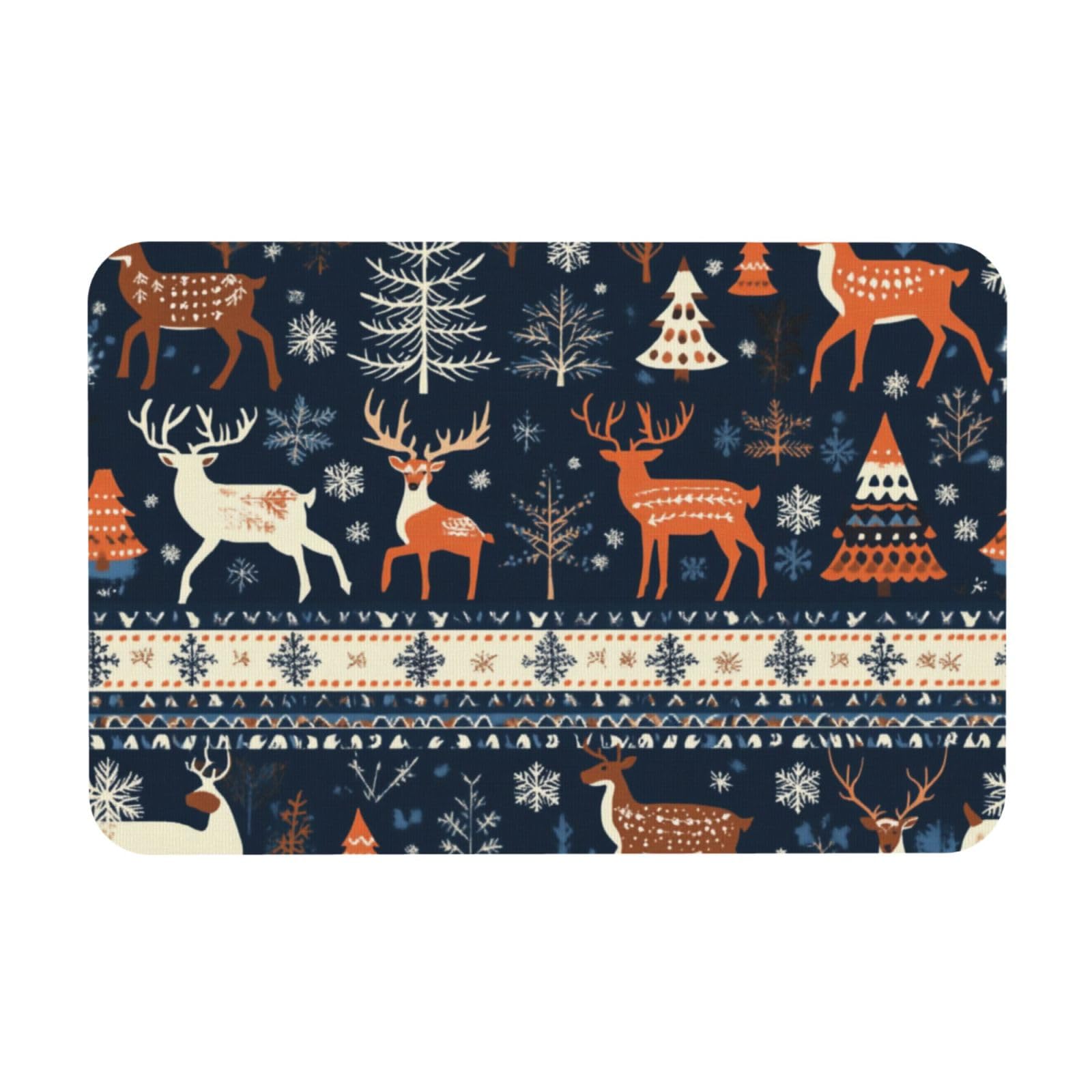 Paillasson intérieur silicone lavable 40x60, tapis d'entrée anti-saleté à motif flocon