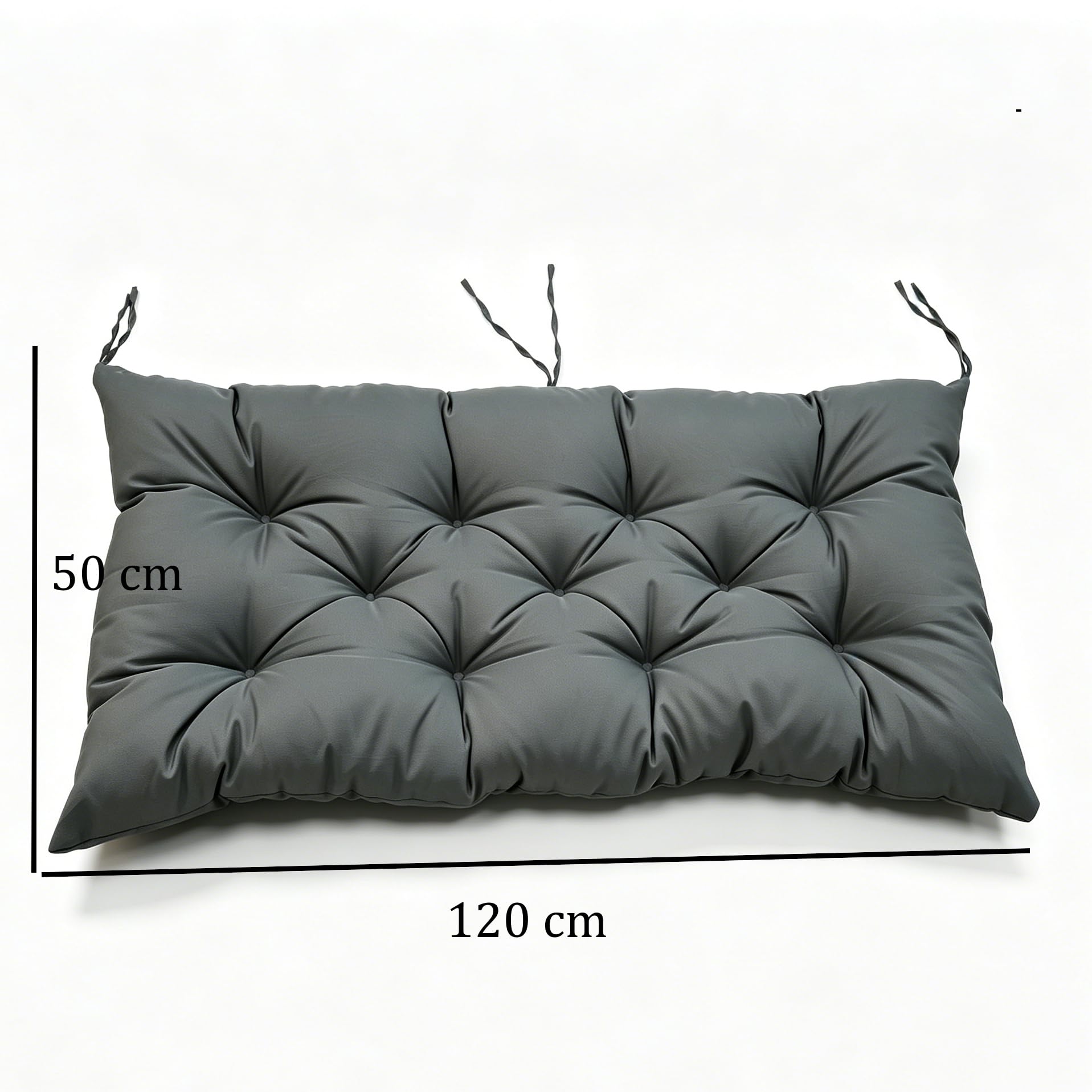 Coussin de Banc pour intérieur et extérieur, Coussin pour balancelle déperlant, Coussin de siège pour Banc de Jardin balançoires hollywoodien (Anthracite, 120 * 50 * 8 cm)