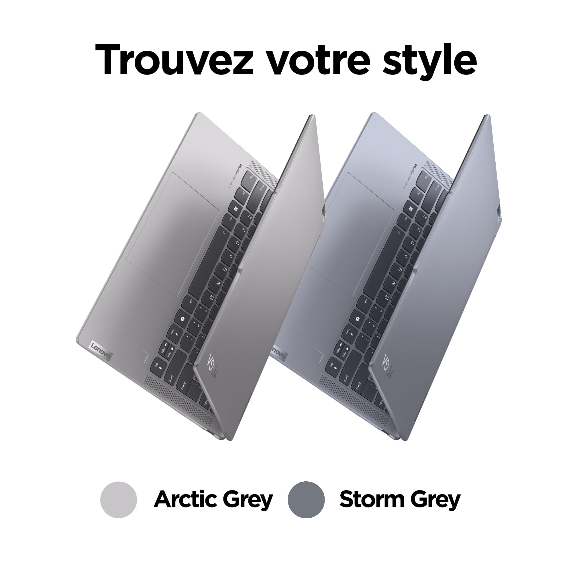 Lenovo Yoga 7 2-en-1 14AHP9 - Ordinateur Portable AI 14'' WUXGA OLED (AMD Ryzen 5 8640HS, RAM 16Go, SSD 512Go, AMD Radeon 760M Graphics, Windows 11 Home) Clavier rétroéclairé AZERTY Français - Gris