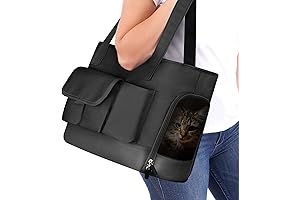 Premium Leather Foldable Dog Carrier Purse For Small to Medium Dogs and...