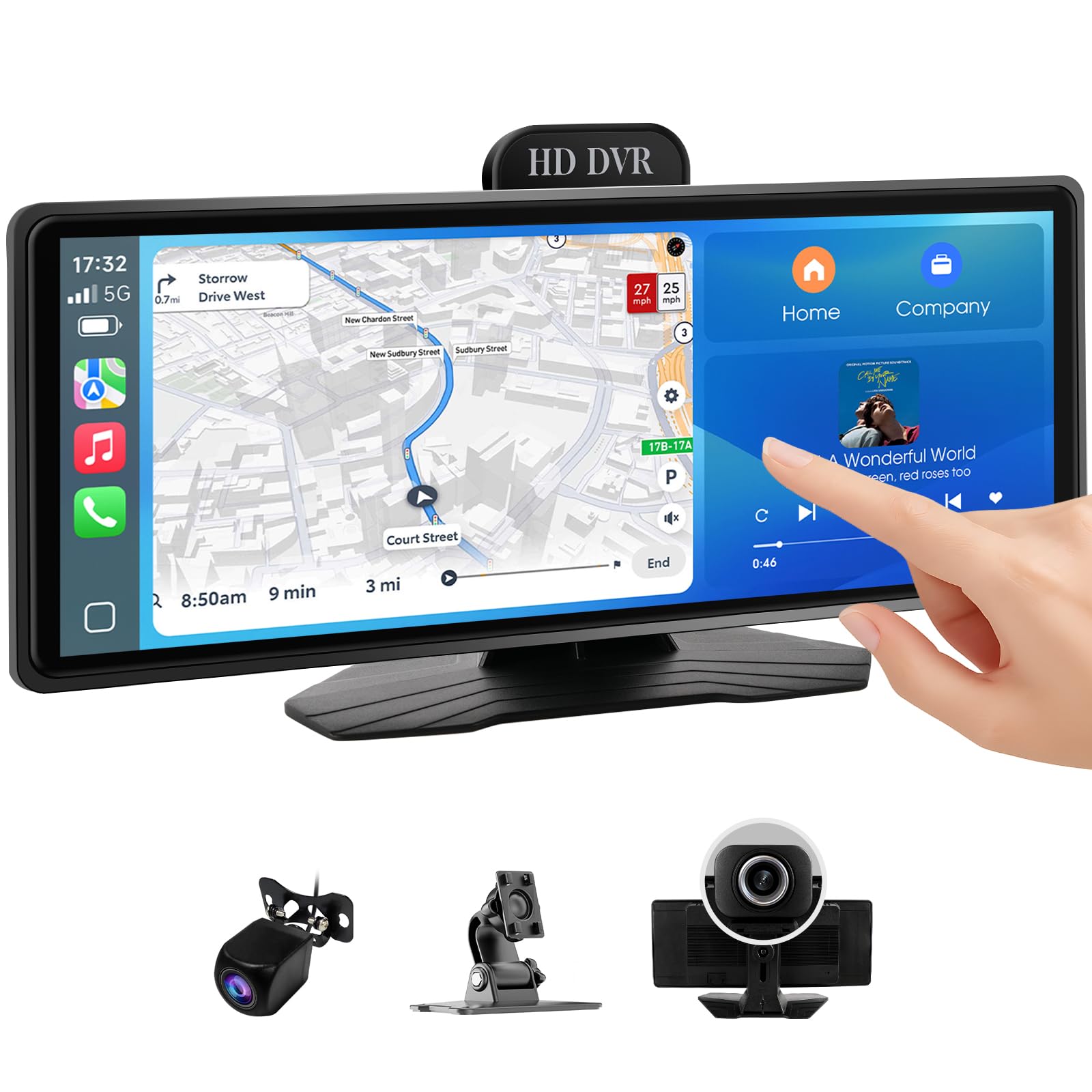 [Clearance] Haudio Portable Wireless Carplay Car Stereo, 10.26" HD Touchscreen for Car wi…