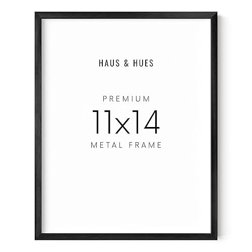 HAUS AND HUES 11x14 Black Metal Picture Frame - Features