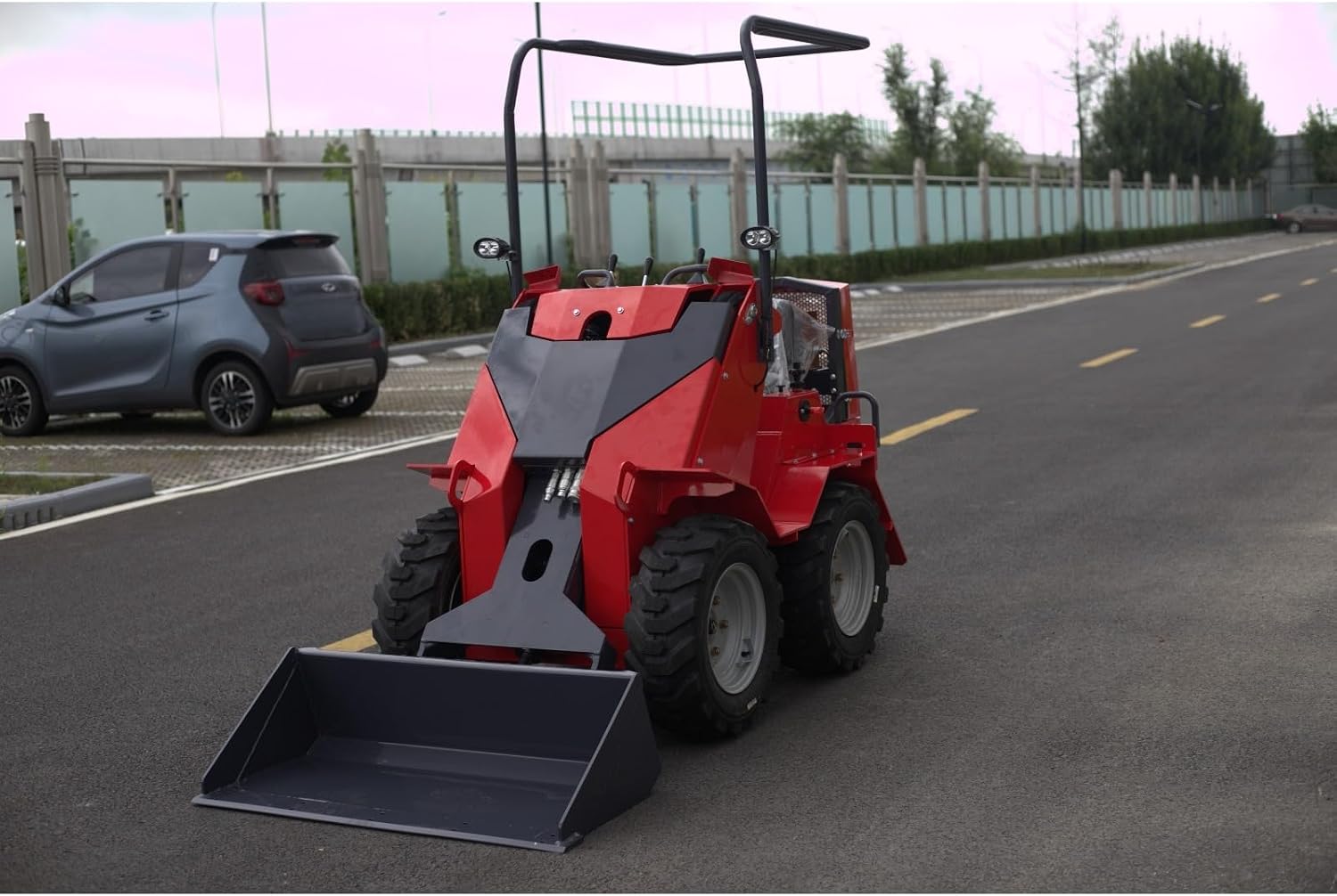 Compact Skid Loader with Dual Pump System, Mini Skid Steer for Landscaping, Farm Work and Light Construction Projects